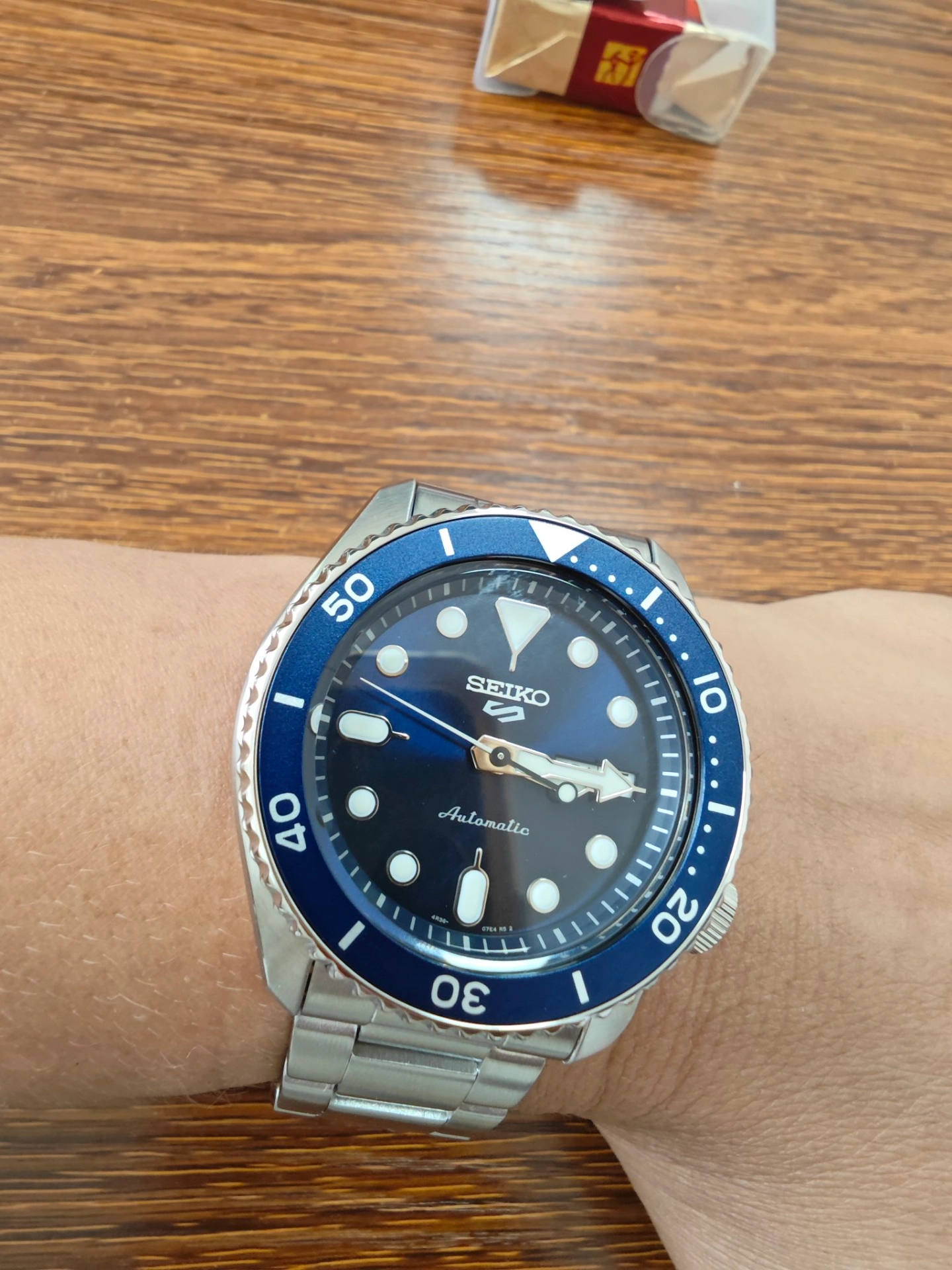 custom review-SEIKO Classic Cans SEIKO5 Collection Автоматический Механический Механизм Нержавеющая Сталь Ремешок Часы Мужские Часы Синий Циферблат