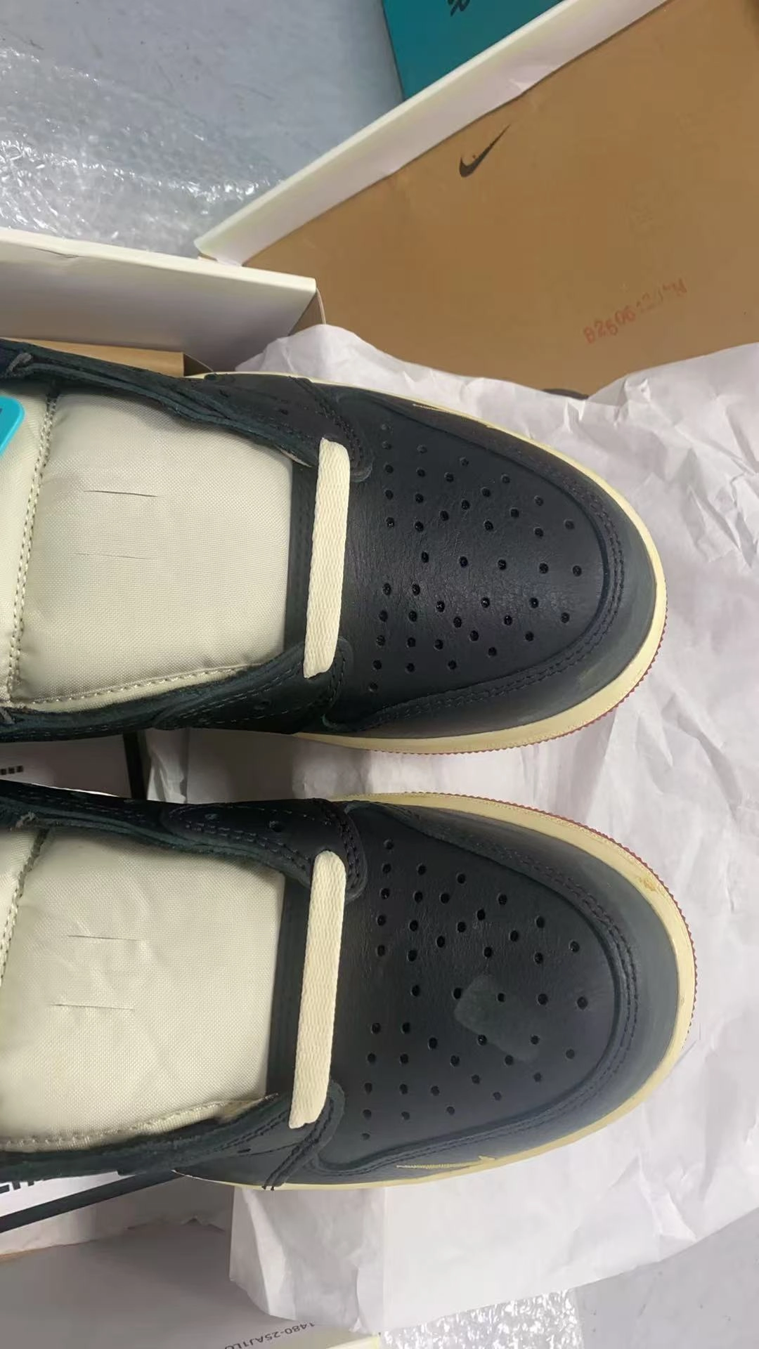 custom review-JORDAN Air Jordan 1 Винтажные баскетбольные кроссовки Low Топ Белый черный красный Унисекс