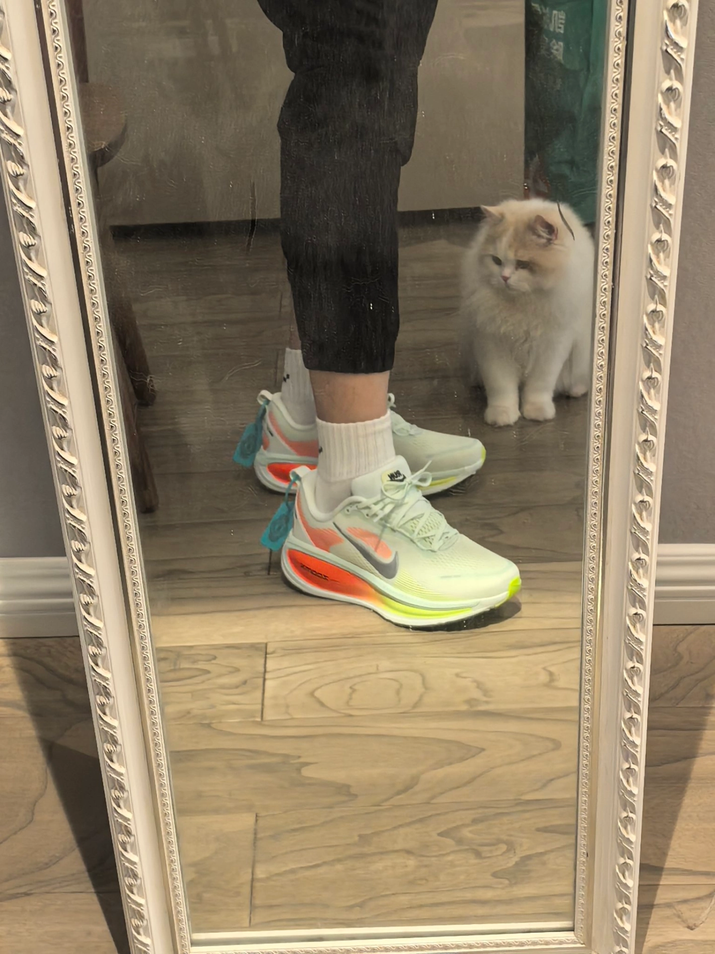 custom review-Nike Vomero 18 Slip Резистентный Устойчивый к Износу Дышащий Низкий Топ Беговые кроссовки Мужские Зеленый Оранжевый