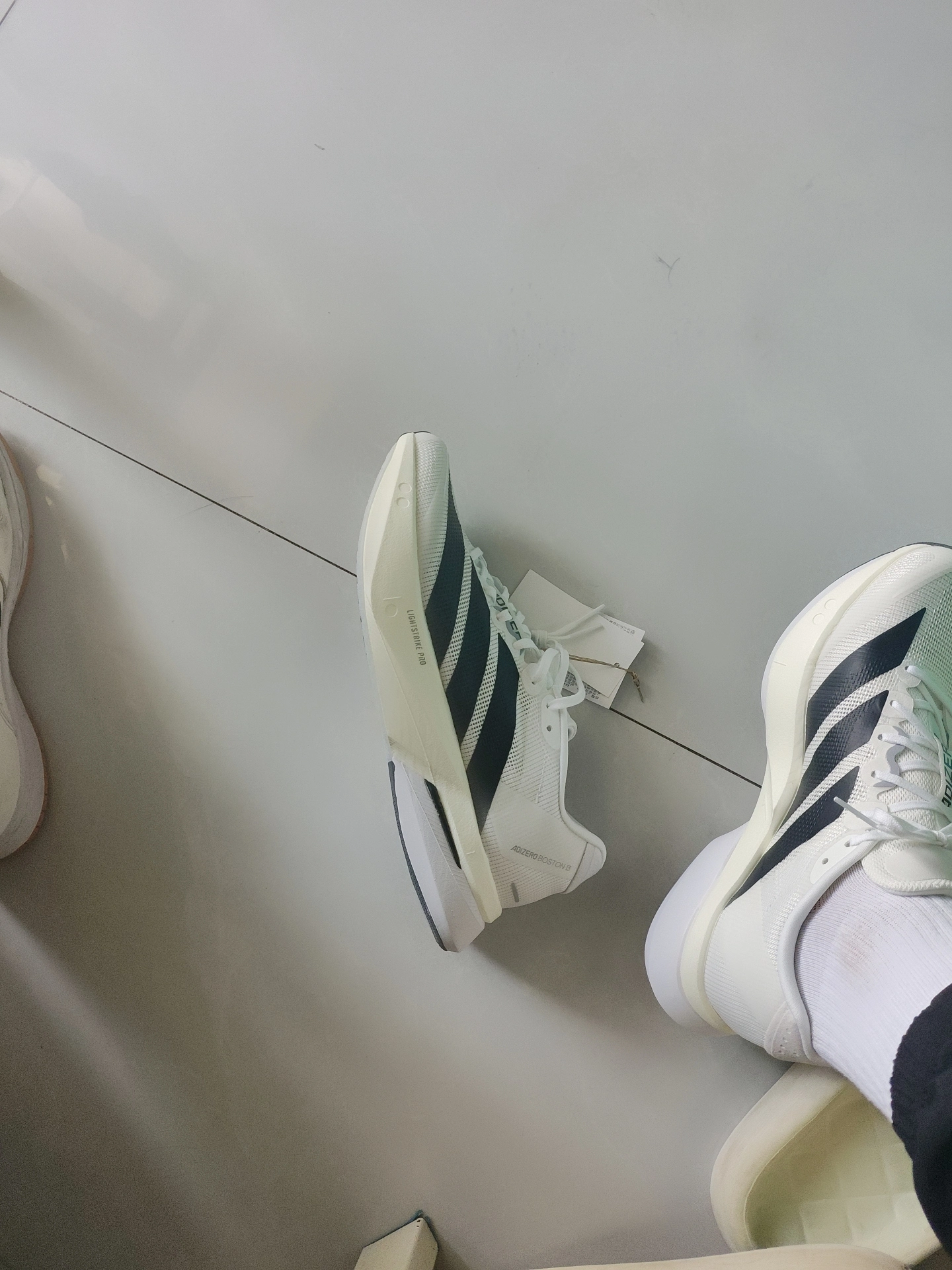 custom review-Adidas Adizero Boston 13 Slip-Resistant Низкий Топ Тренировочные Марафон Беговые Кроссовки Мужские Белый Черный