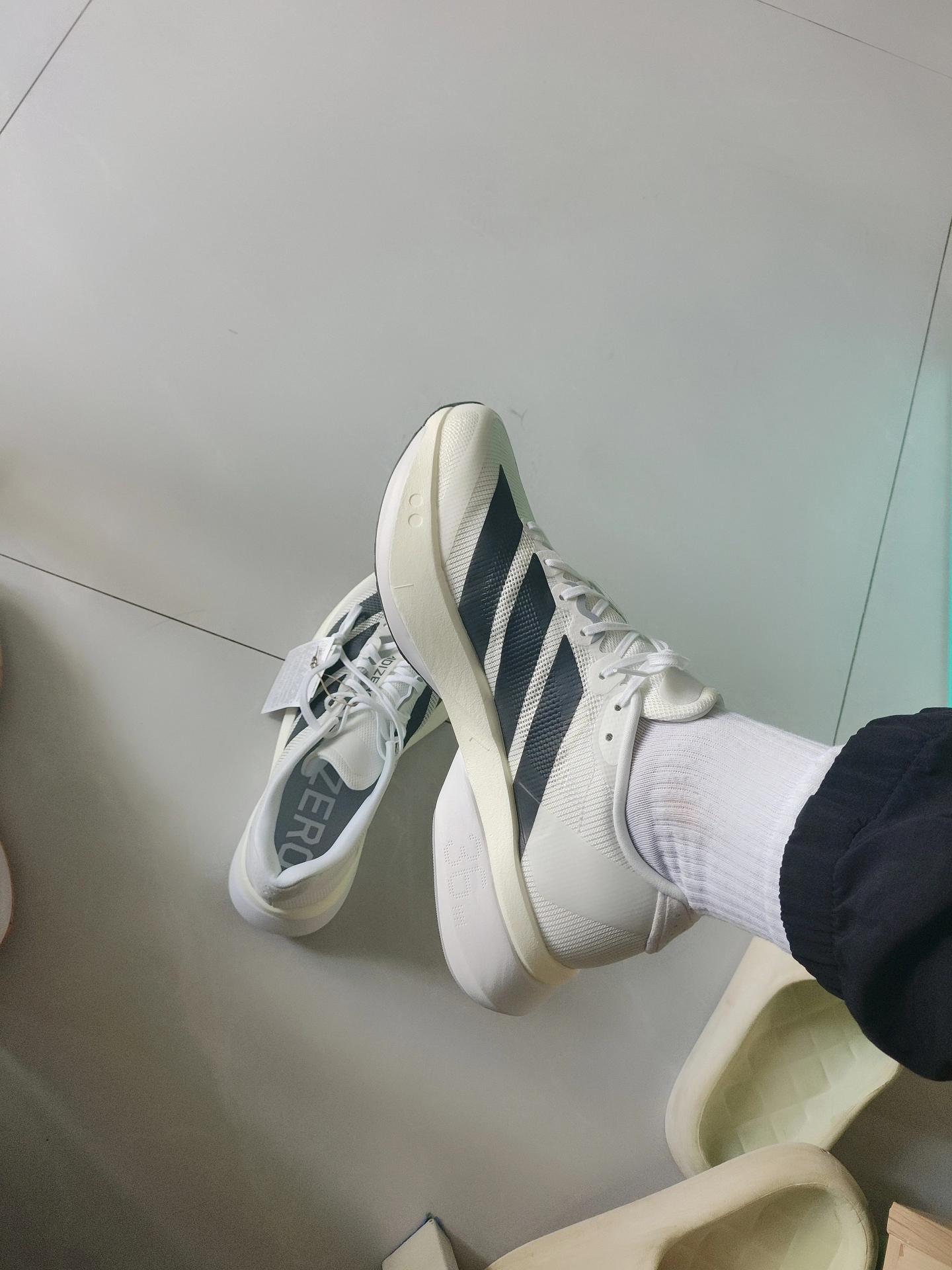 custom review-Adidas Adizero Boston 13 Slip-Resistant Низкий Топ Тренировочные Марафон Беговые Кроссовки Мужские Белый Черный