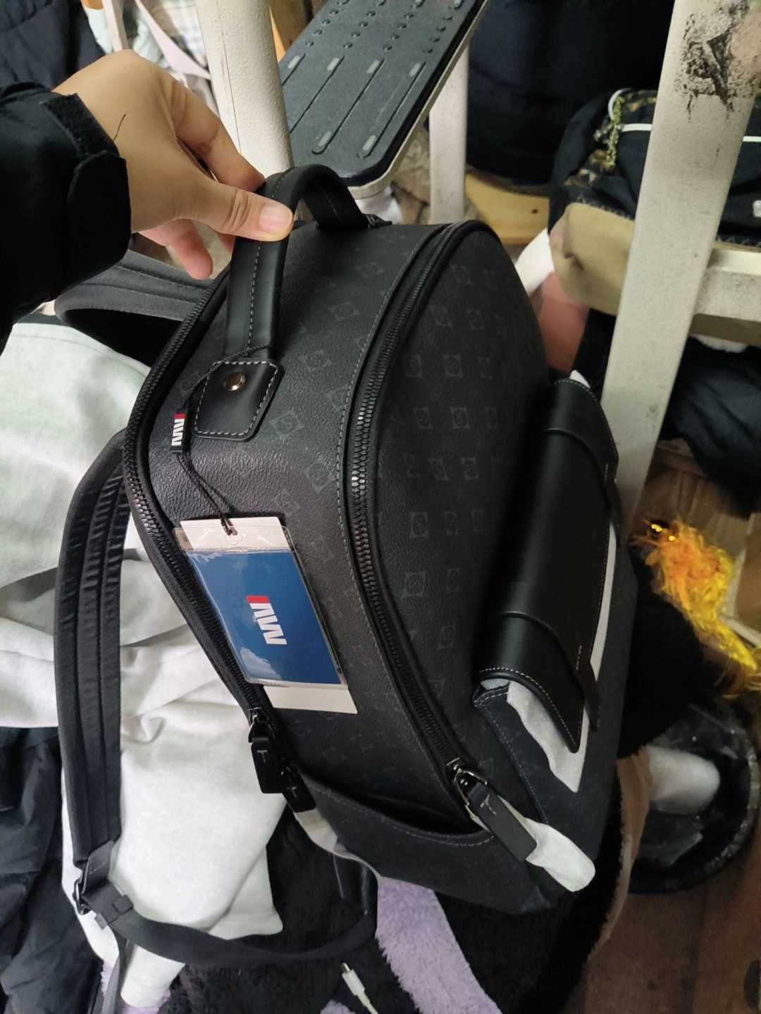 custom review-SEPTWOLVES Синтетическая кожа Рюкзак QPL Унисекс Черный