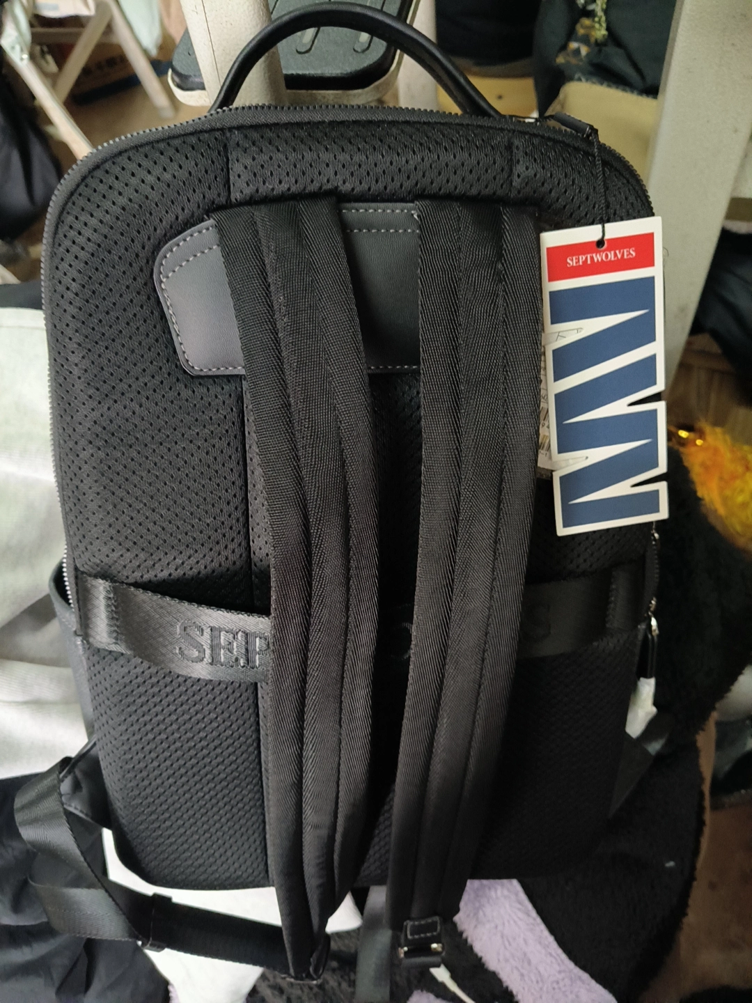 custom review-SEPTWOLVES Синтетическая кожа Рюкзак QPL Унисекс Черный