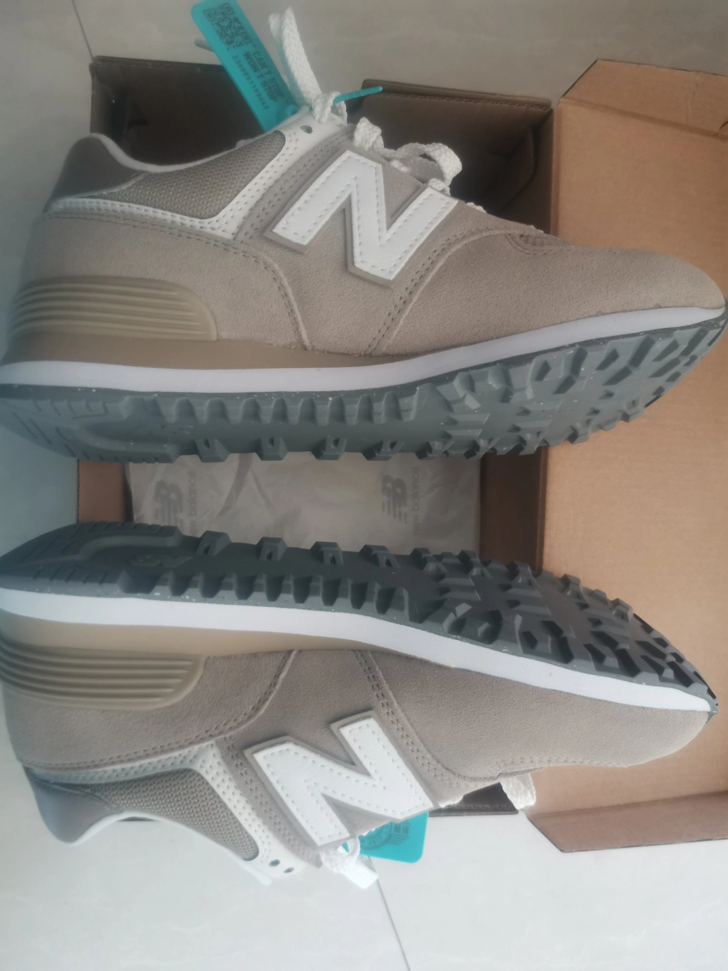 custom review-New Balance NB 574 Устойчивые к истиранию низкие беговые кроссовки для бега Unisex Light Кофе