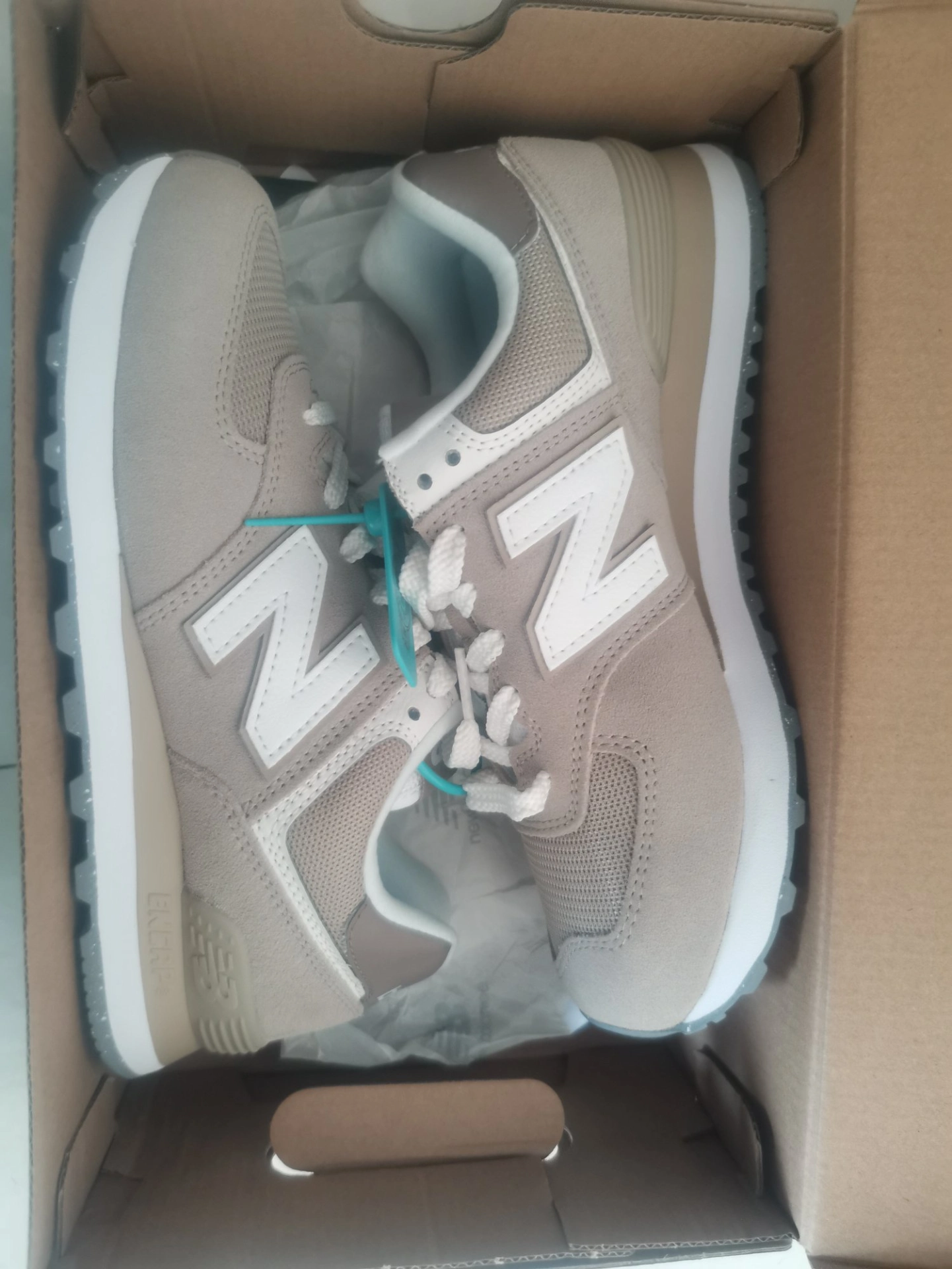 custom review-New Balance NB 574 Устойчивые к истиранию низкие беговые кроссовки для бега Unisex Light Кофе