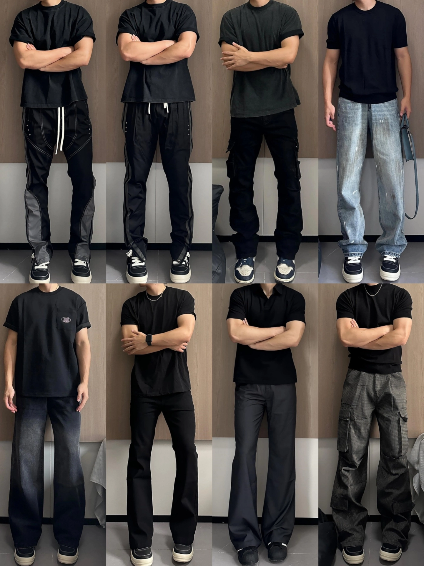 男生美式复古氛围感allblack穿搭合集