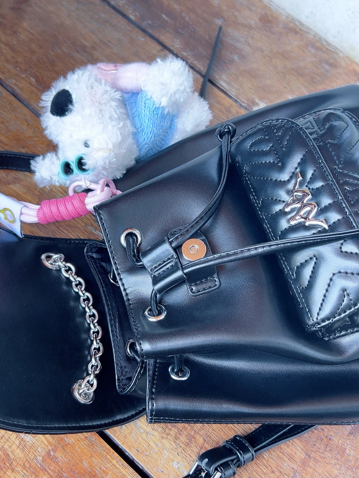 custom review-KAPPA Полиуретан CHANEL Inspired Рюкзак Школьный Рюкзак Цепочка для Коммутирования Женский Классический Черный