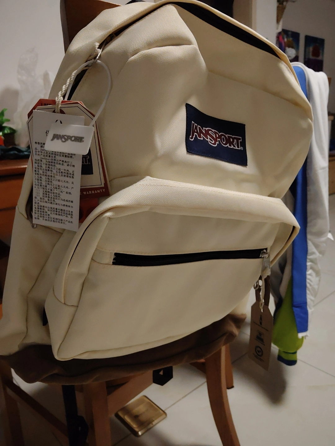 custom review-JanSport Полиэстер Рюкзак Стандартный (Стандартный) Унисекс Экрю