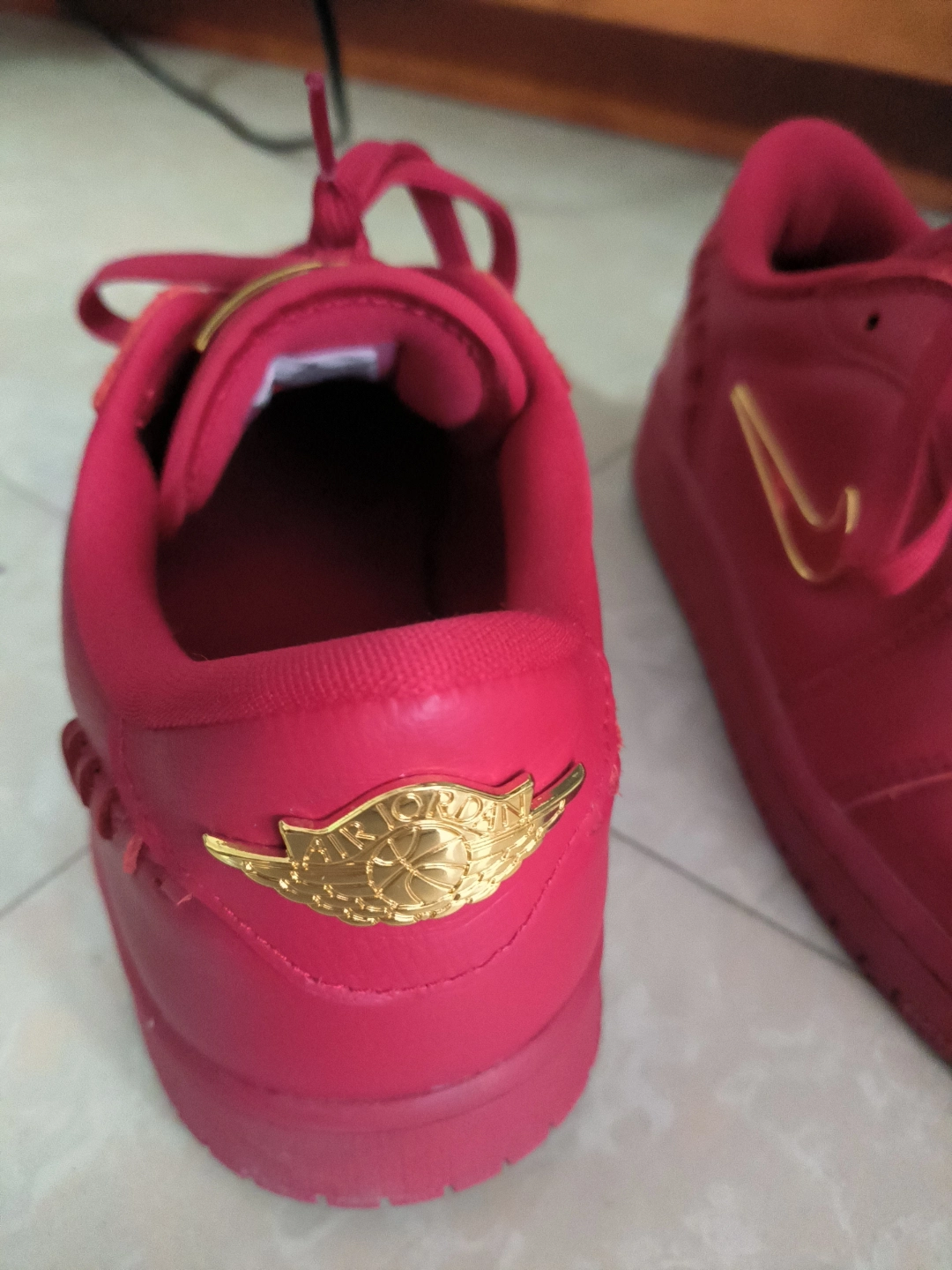 custom review-Jordan Air Jordan 1 Винтажные баскетбольные кроссовки Low Топ Красный Женские