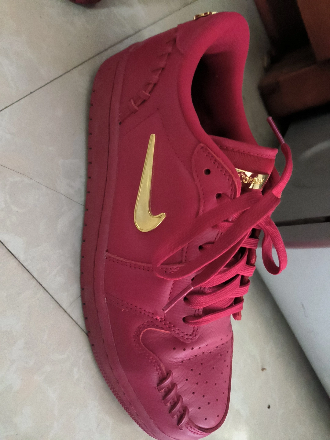 custom review-Jordan Air Jordan 1 Винтажные баскетбольные кроссовки Low Топ Красный Женские