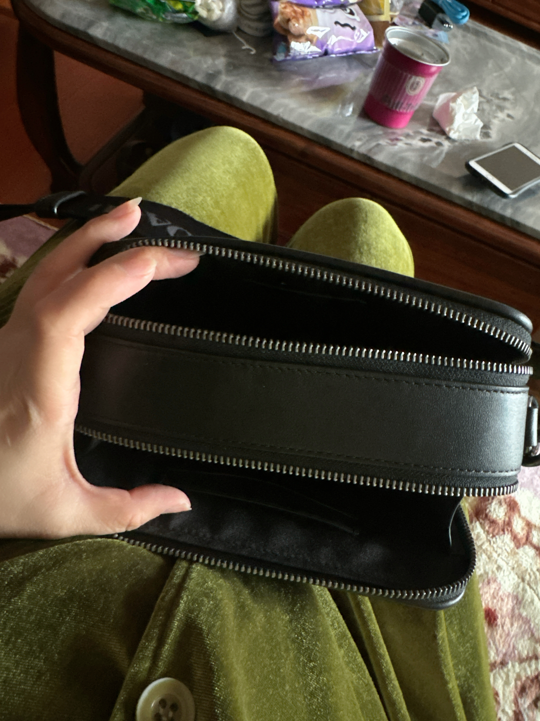 custom review-COACH Wyatt Покрытый холст Сумка через плечо Маленькая Мужская Уголь