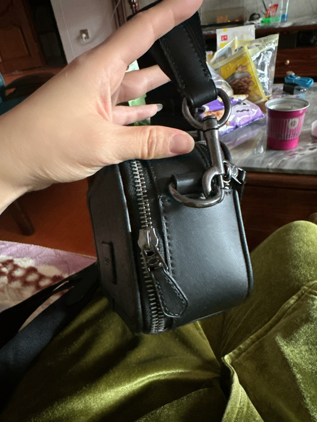 custom review-COACH Wyatt Покрытый холст Сумка через плечо Маленькая Мужская Уголь