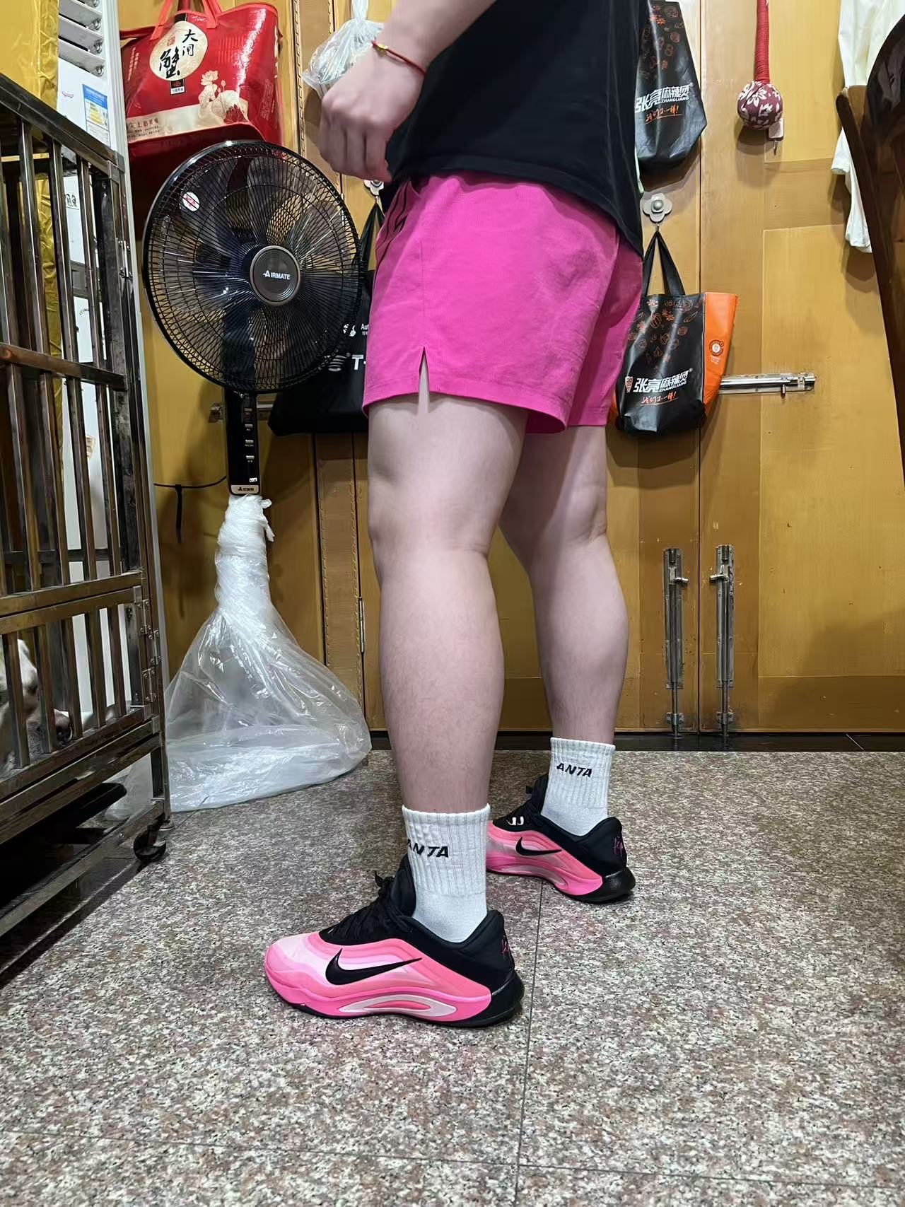 custom review-Nike A'One Slip Устойчивый к истиранию Низкий Топ Баскетбольные кроссовки Женские Розовый Черный