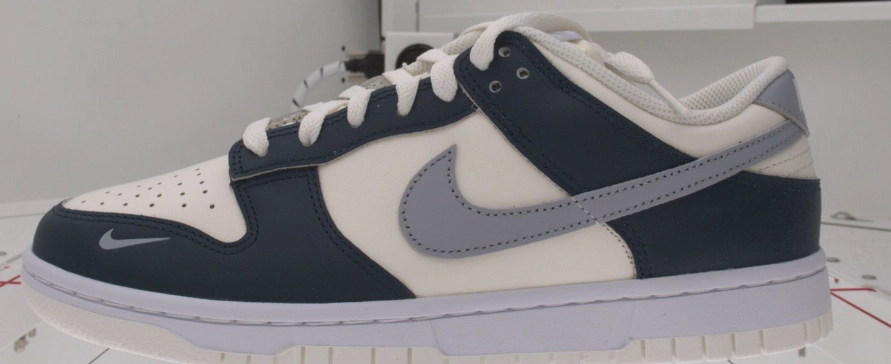 custom review-Nike Dunk Low 'Armory Темно-синий' Противоскользящие Устойчивые к истиранию Низкие Кроссовки для скейтбординга Женские Белые Синие