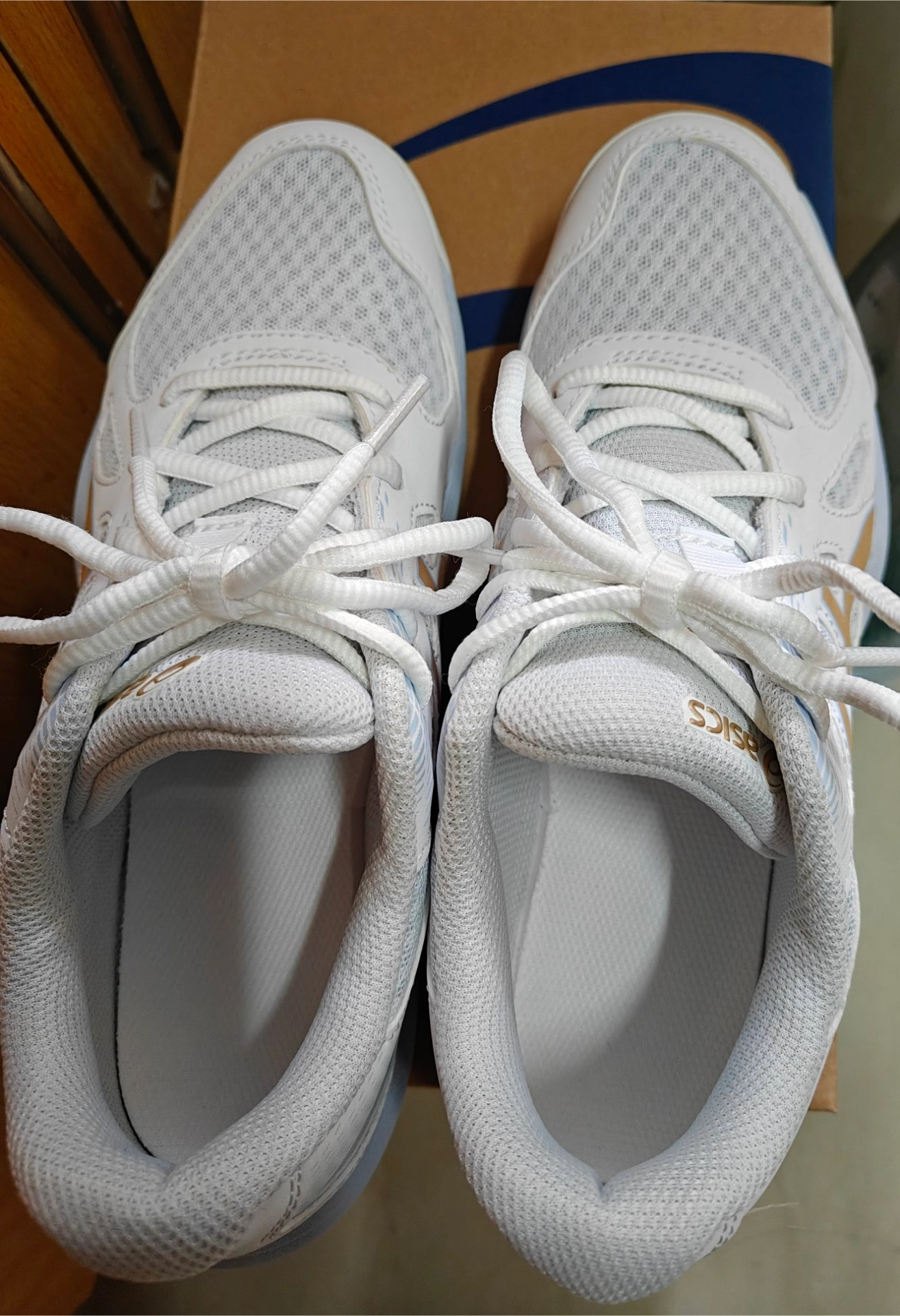 custom review-Asics UPCOURT 6 Устойчивые к истиранию Низкие Кроссовки для тренировок Детские Белые Унисекс