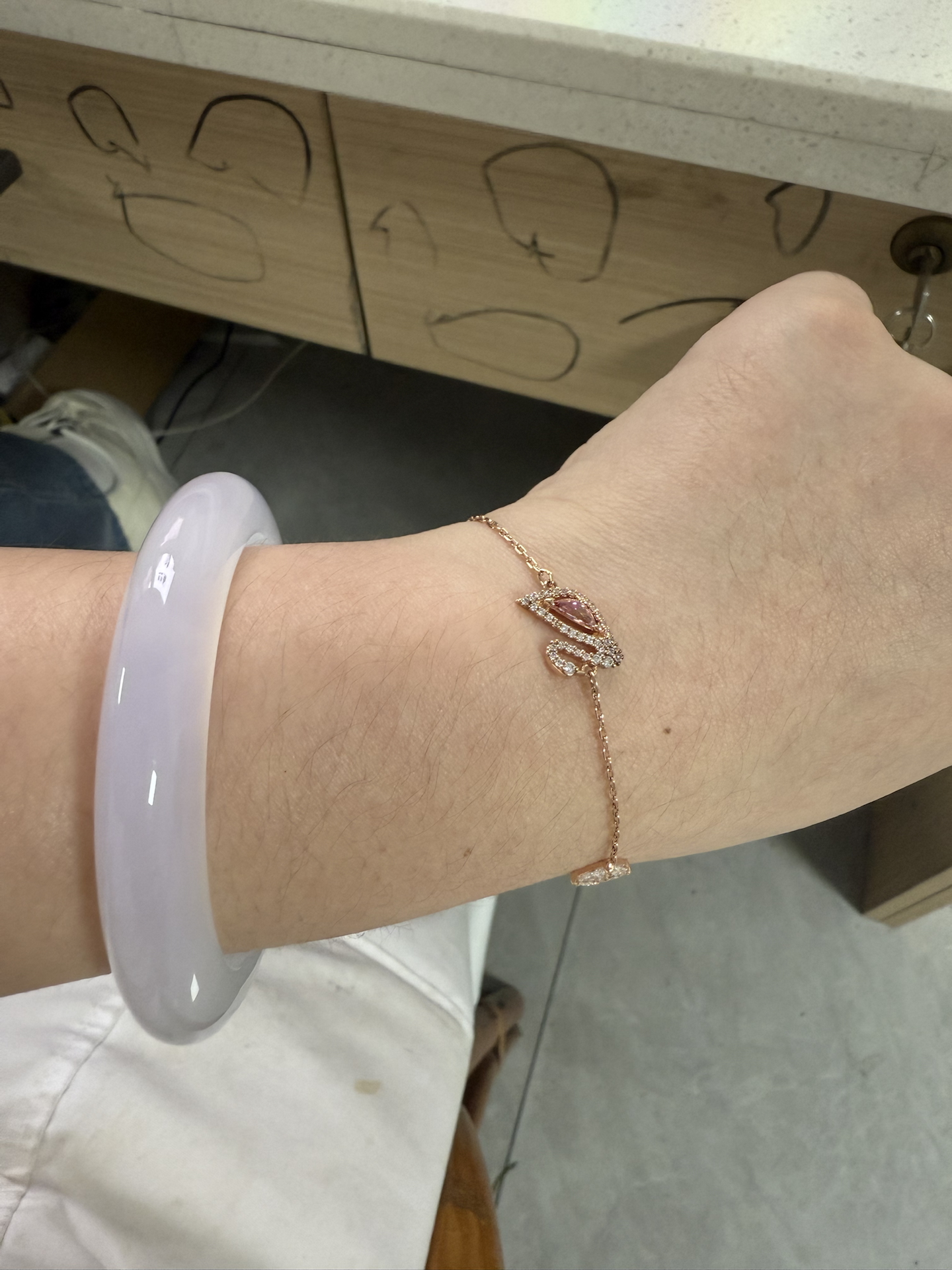 custom review-Swarovski Браслеты Женские Розовые