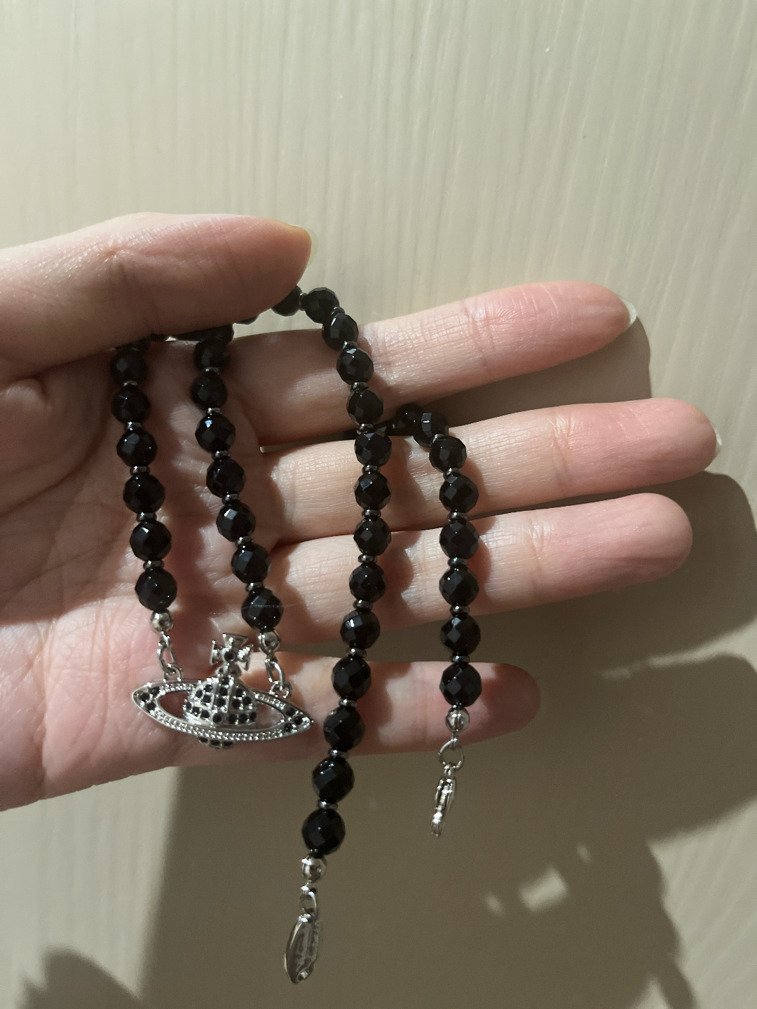 custom review-Vivienne Westwood Латунная цепочка на ключицу женский черный