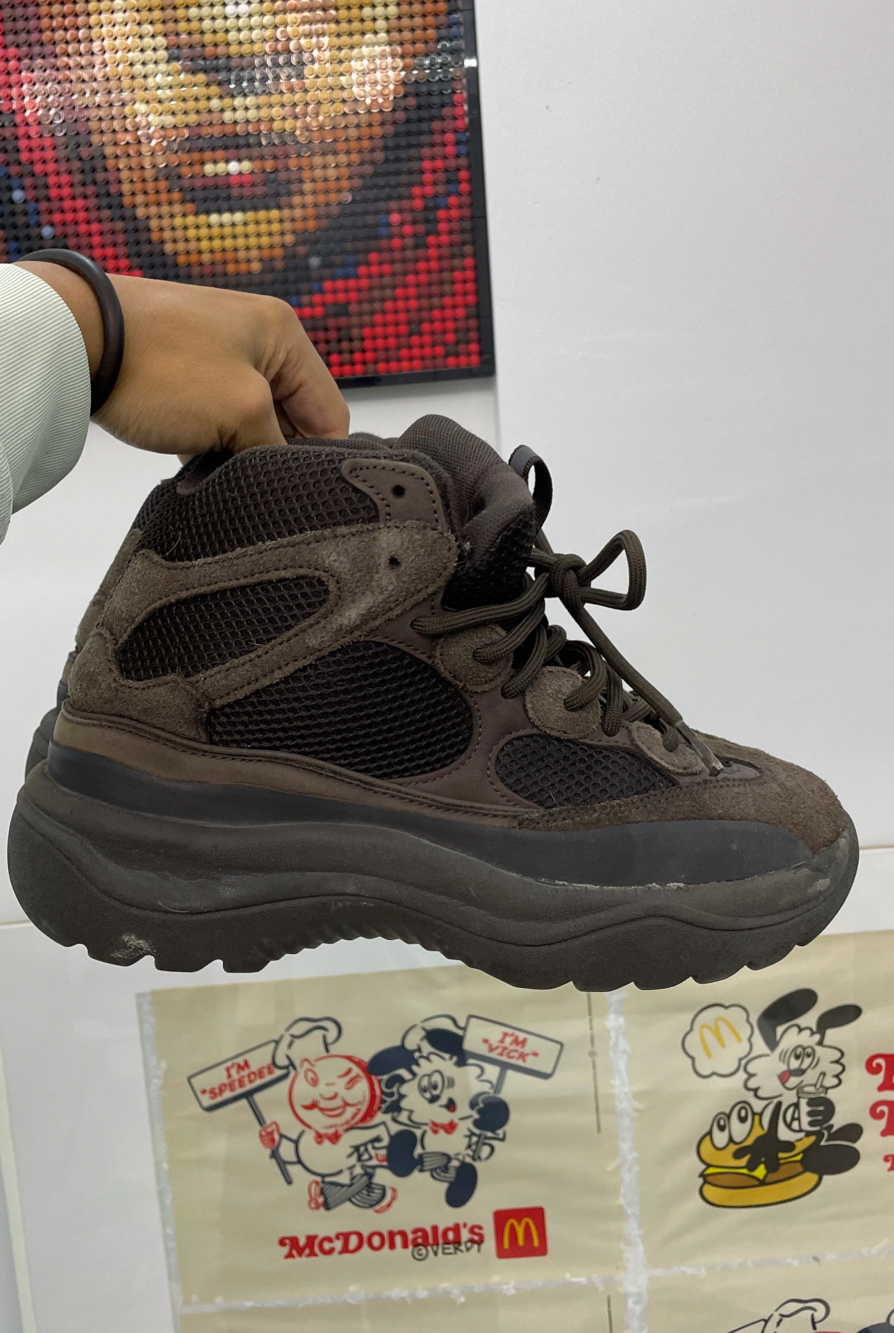 custom review-Adidas Originals Yeezy DSRT Boot Черный Коричневый Устойчивый к истиранию Амортизаторы Короткий Аутдор Унисекс