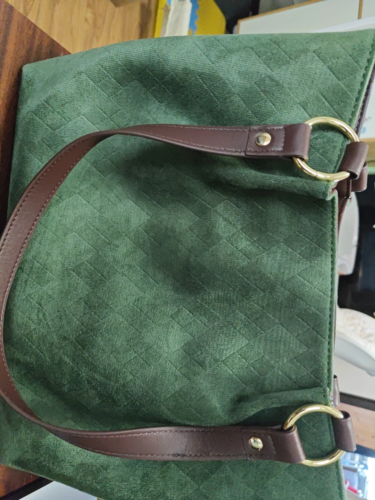 custom review-C°BANNER Ткань Сумка через плечо Tote Shopping Tote Сумка Женская Зеленая