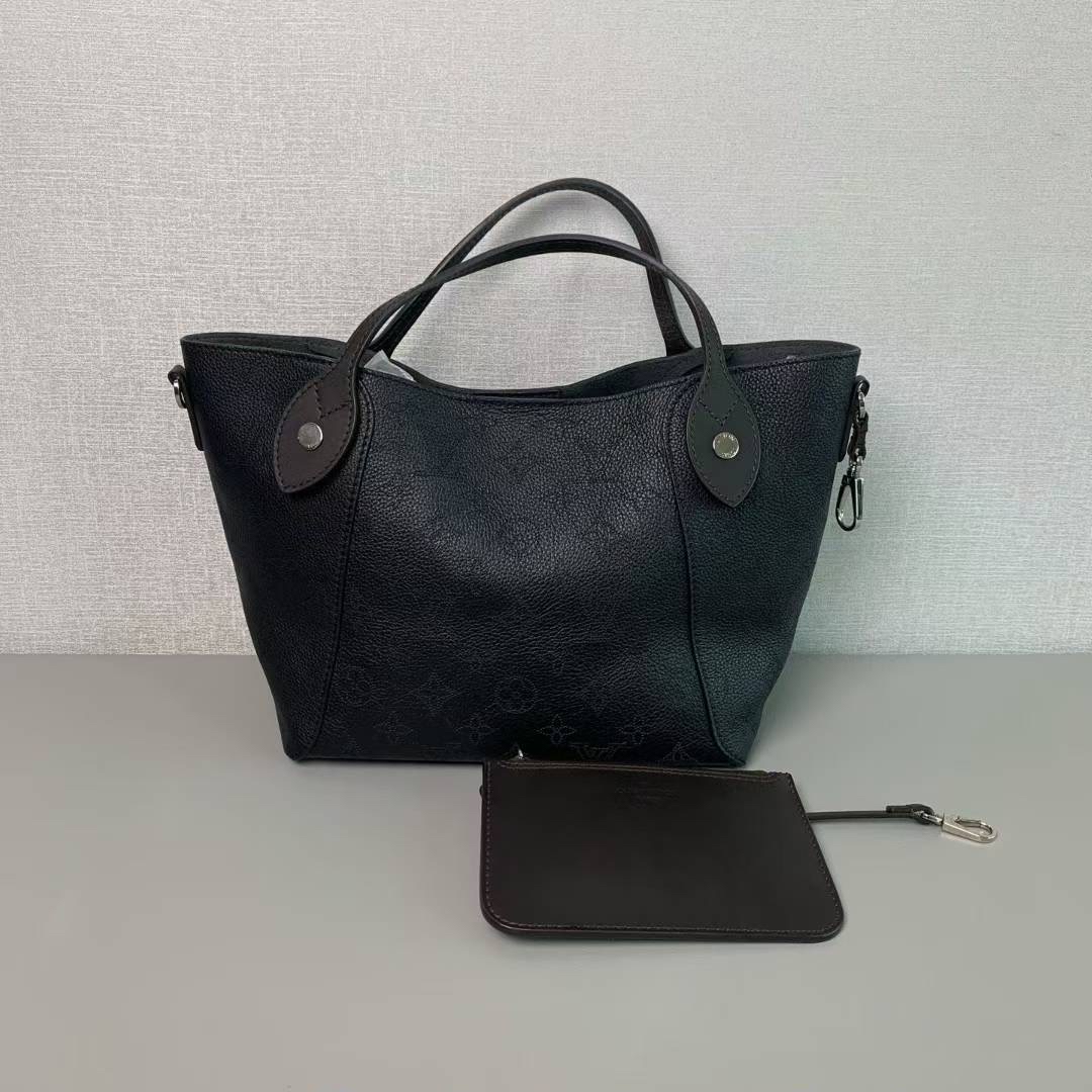 hina pm系列 镂花穿孔小牛皮 经典老花压纹 优雅通勤 手提斜挎单肩包