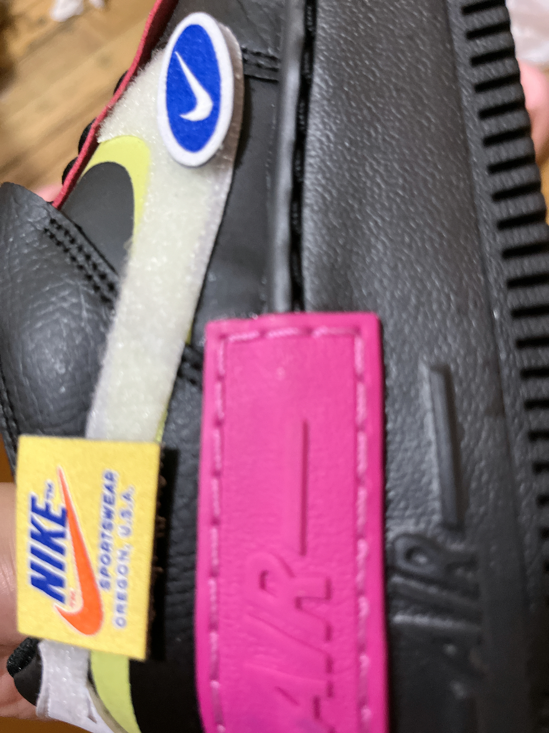 custom review-Nike Air FORCE 1 Low Топ Скейтборд Кроссовки Женские Черный Белый Розовый