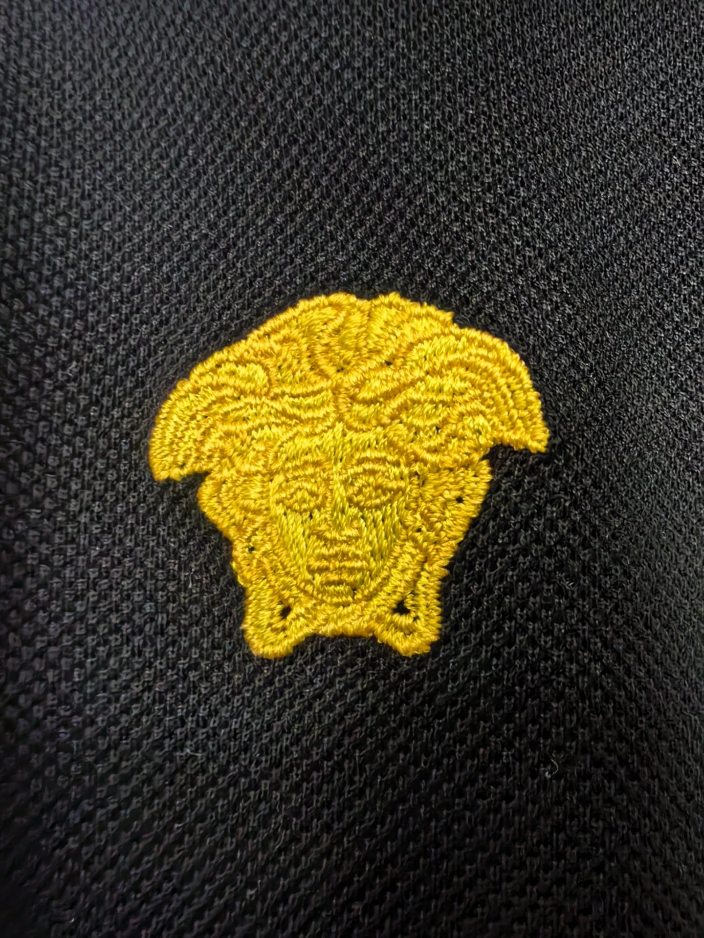 custom review-VERSACE FW22 Поло Мужское Черное