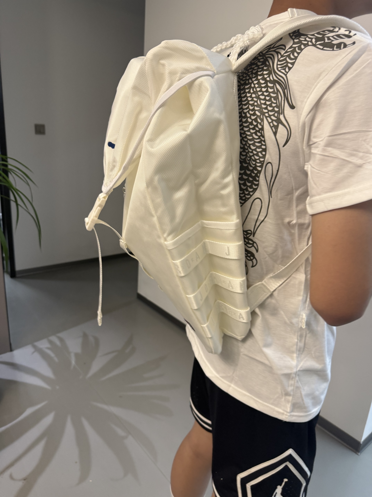 custom review-Jordan Полиэстер Баскетбольная Сумка Рюкзак Стандартный (Standard) Унисекс Белый