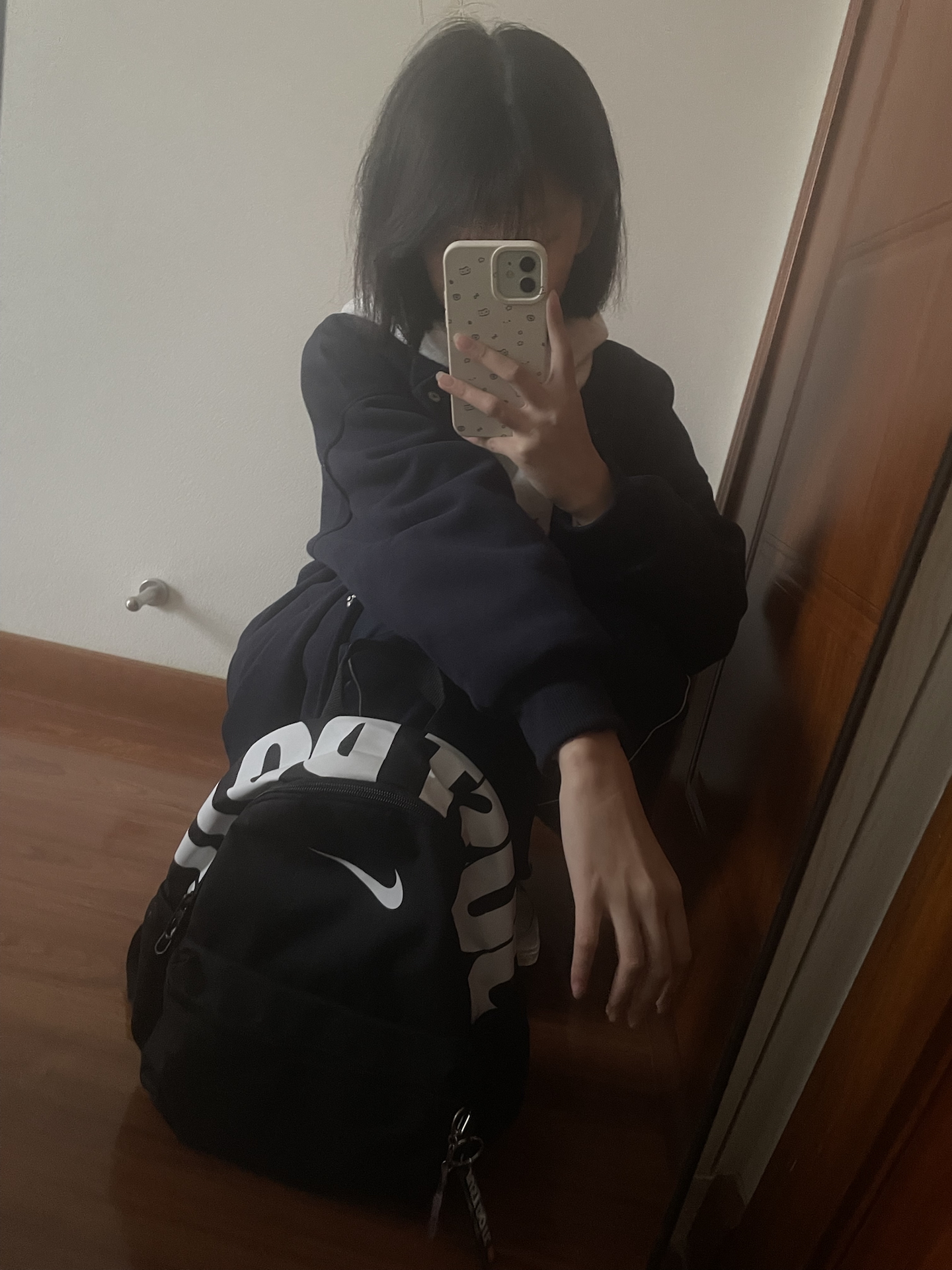 custom review-Nike Полиэстер Рюкзак Мини Женский Черный