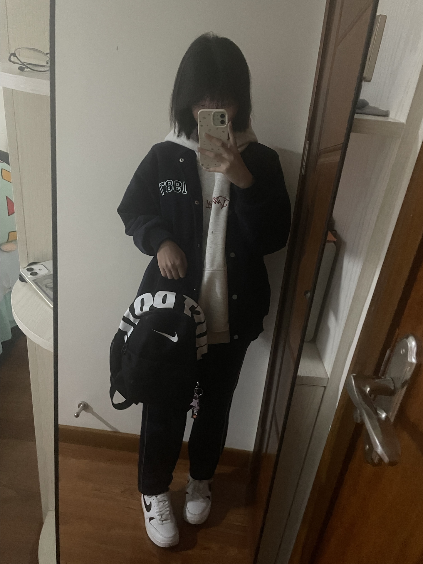 custom review-Nike Полиэстер Рюкзак Мини Женский Черный