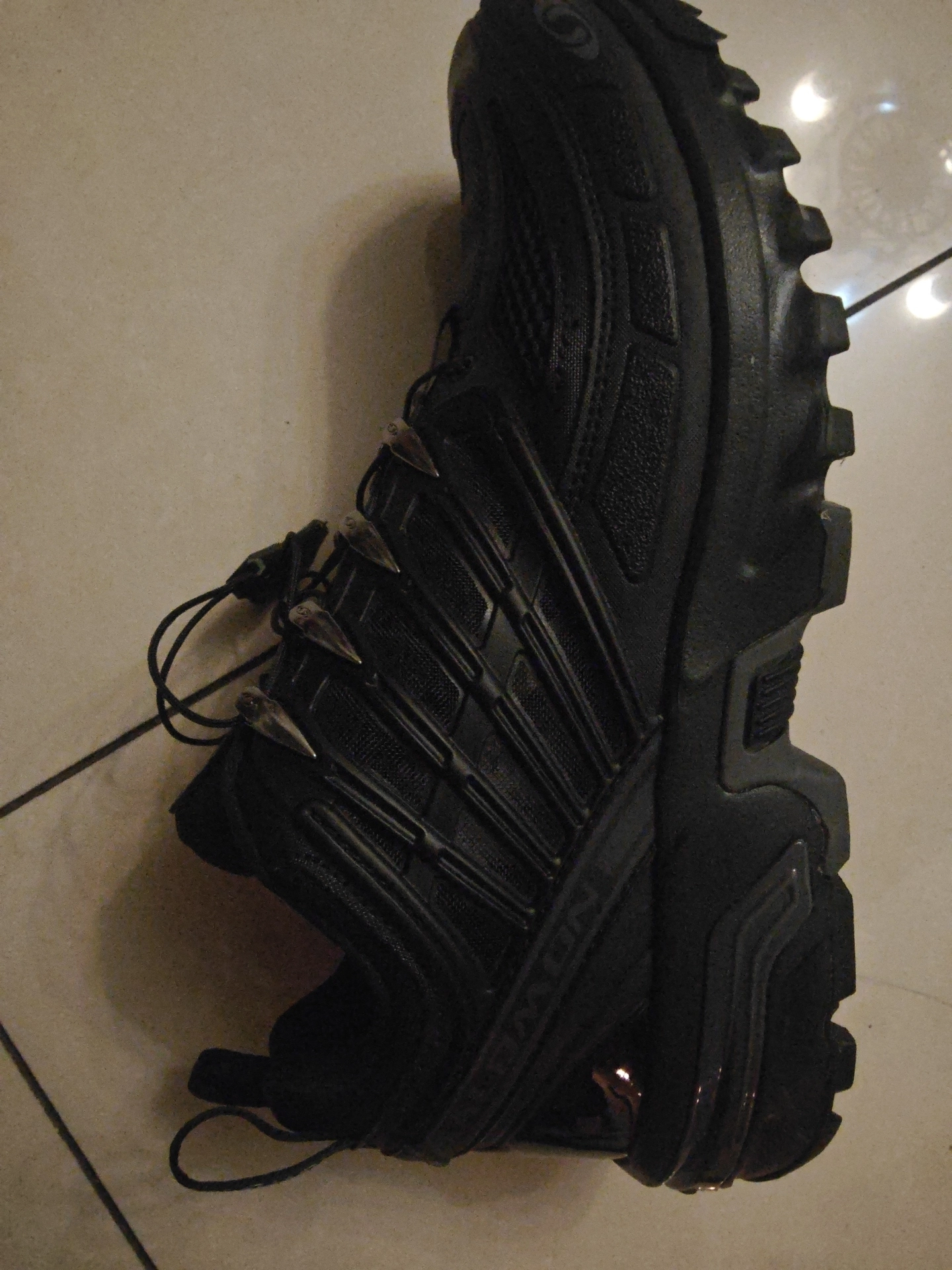 custom review-SALOMON ACS Pro Дышащий Сцепление Поддержка Покрытие Уличная обувь Унисекс Черный Серебряный