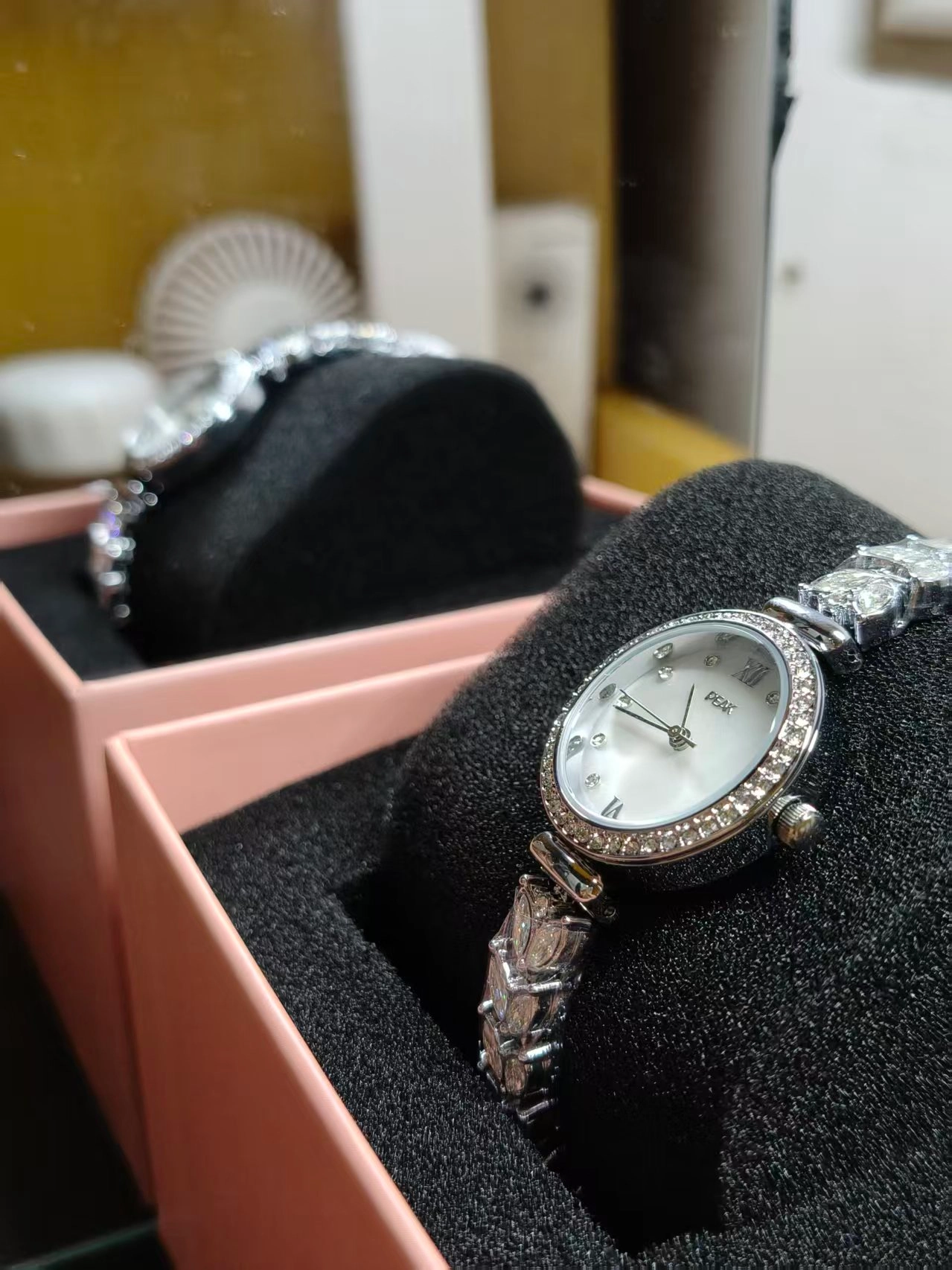 custom review-PEAK Mermaid Кварцевый механизм Нержавеющая сталь Ремешок Часы Женские Часы Жемчужная оболочка Циферблат часов