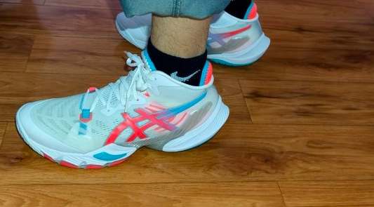 custom review-Asics Metarise Износостойкие Дышащие Низкие Волейбольные Кроссовки Мужские Белые Синие Красные