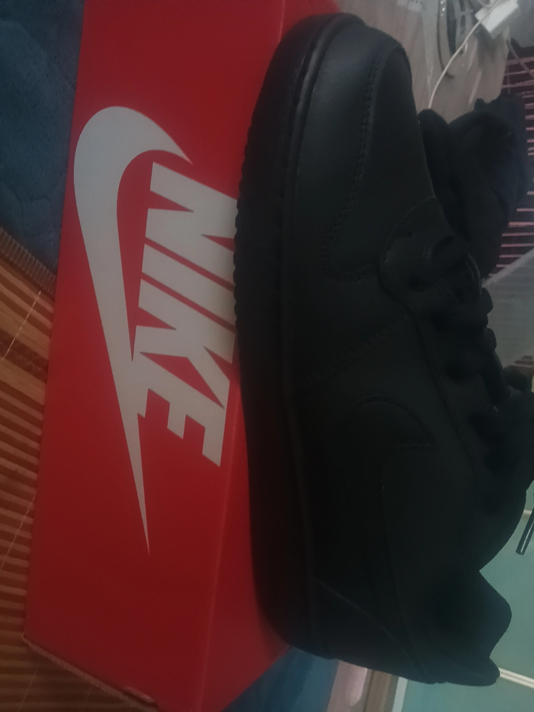 custom review-Nike EBERNON Low Винтажная модель Низкие кеды Скейтборд Обувь Мужская Черная