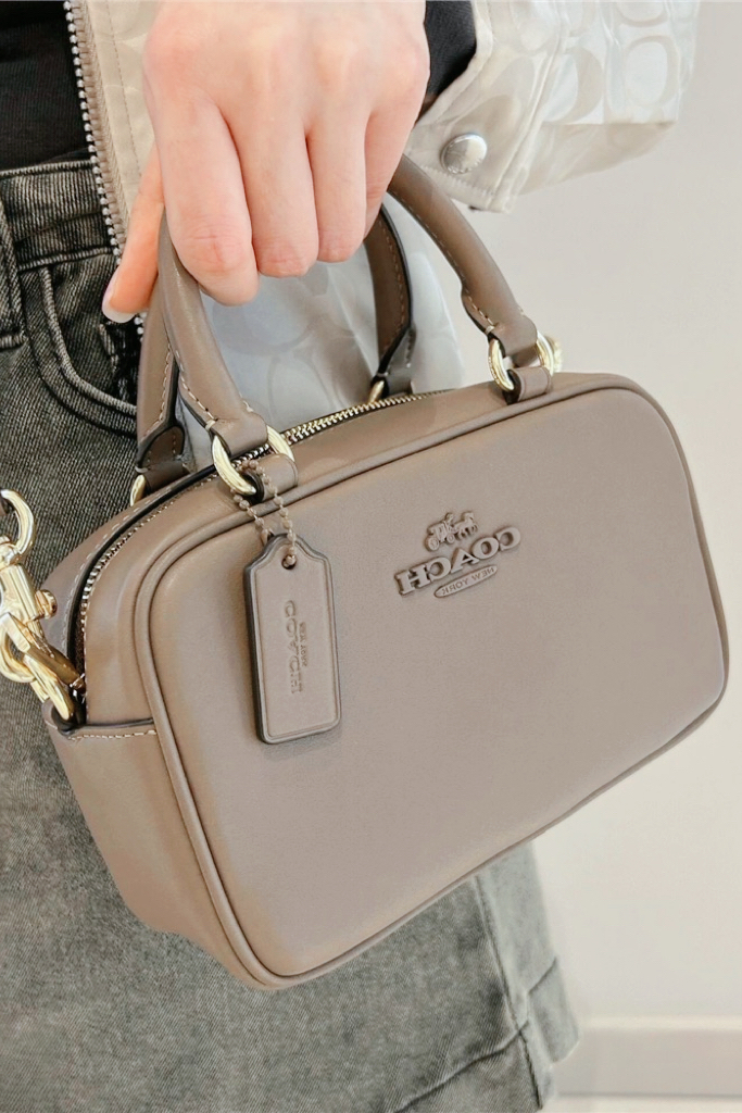 satchel 拉链开合 保龄球包手提单肩斜挎