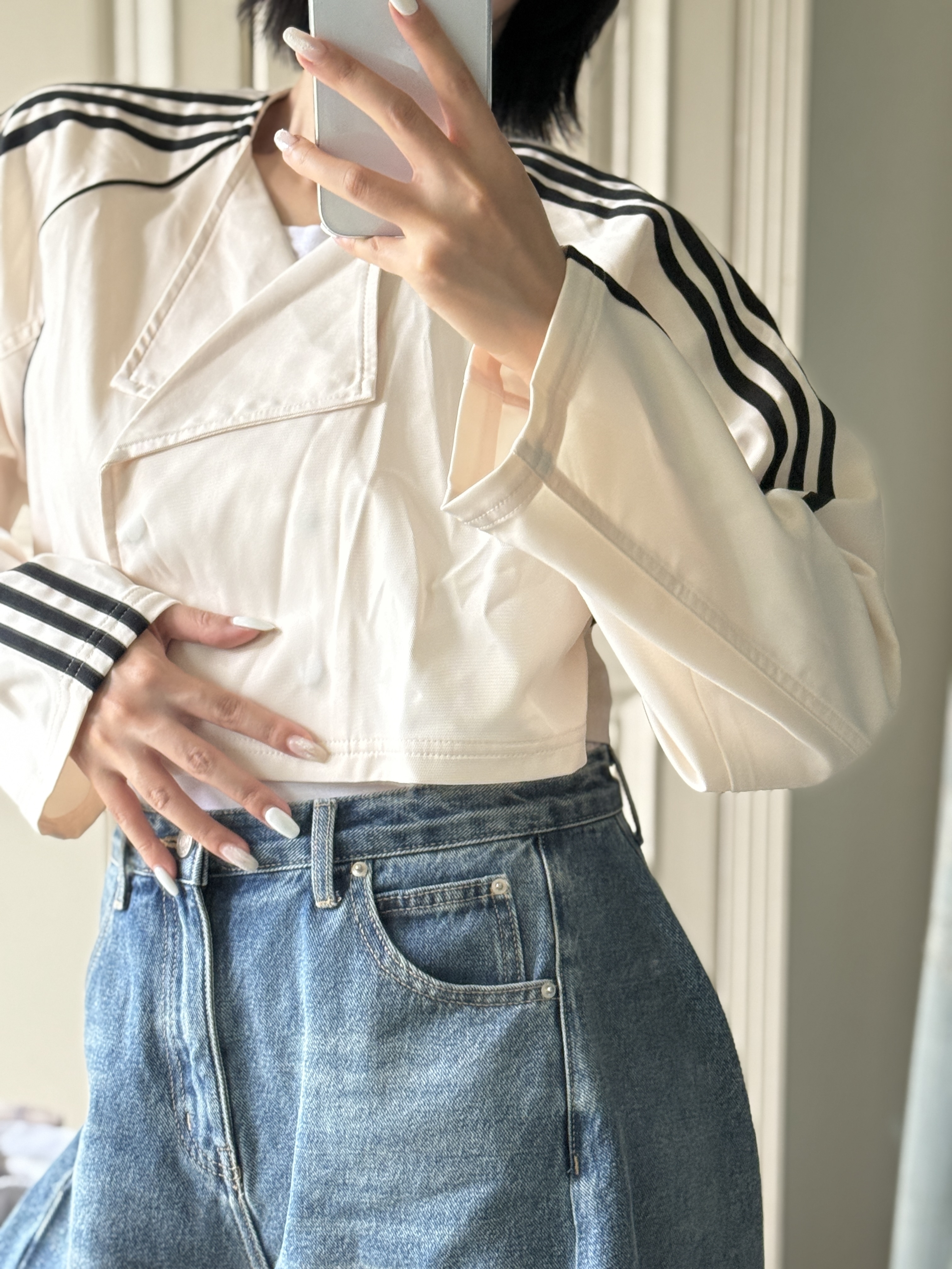 custom review-Adidas Originals Тренчкот Женский Белый