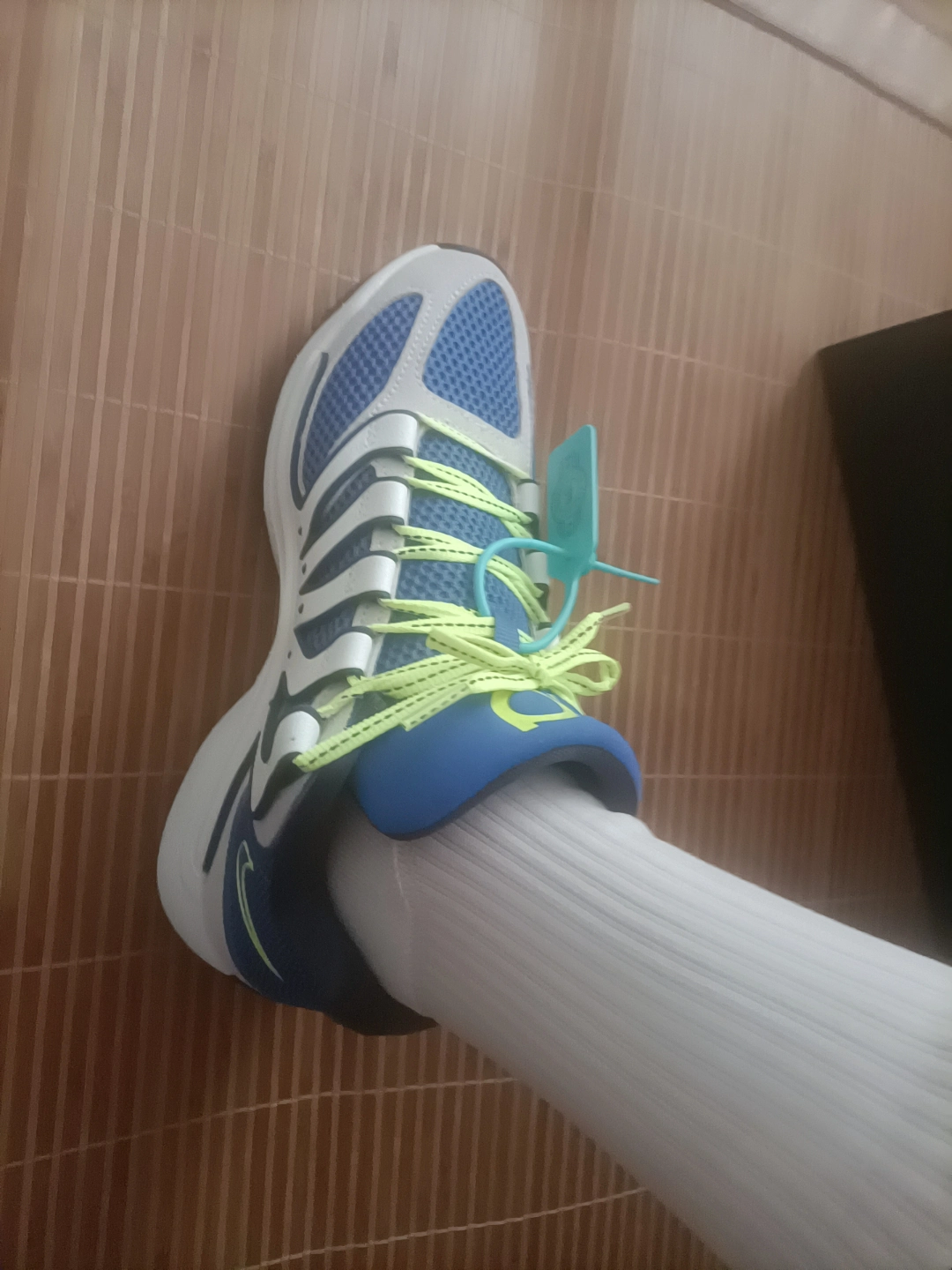 custom review-Nike KD 18 Slip Устойчивый к истиранию Низкий Топ Баскетбольные кроссовки Мужской Белый Синий