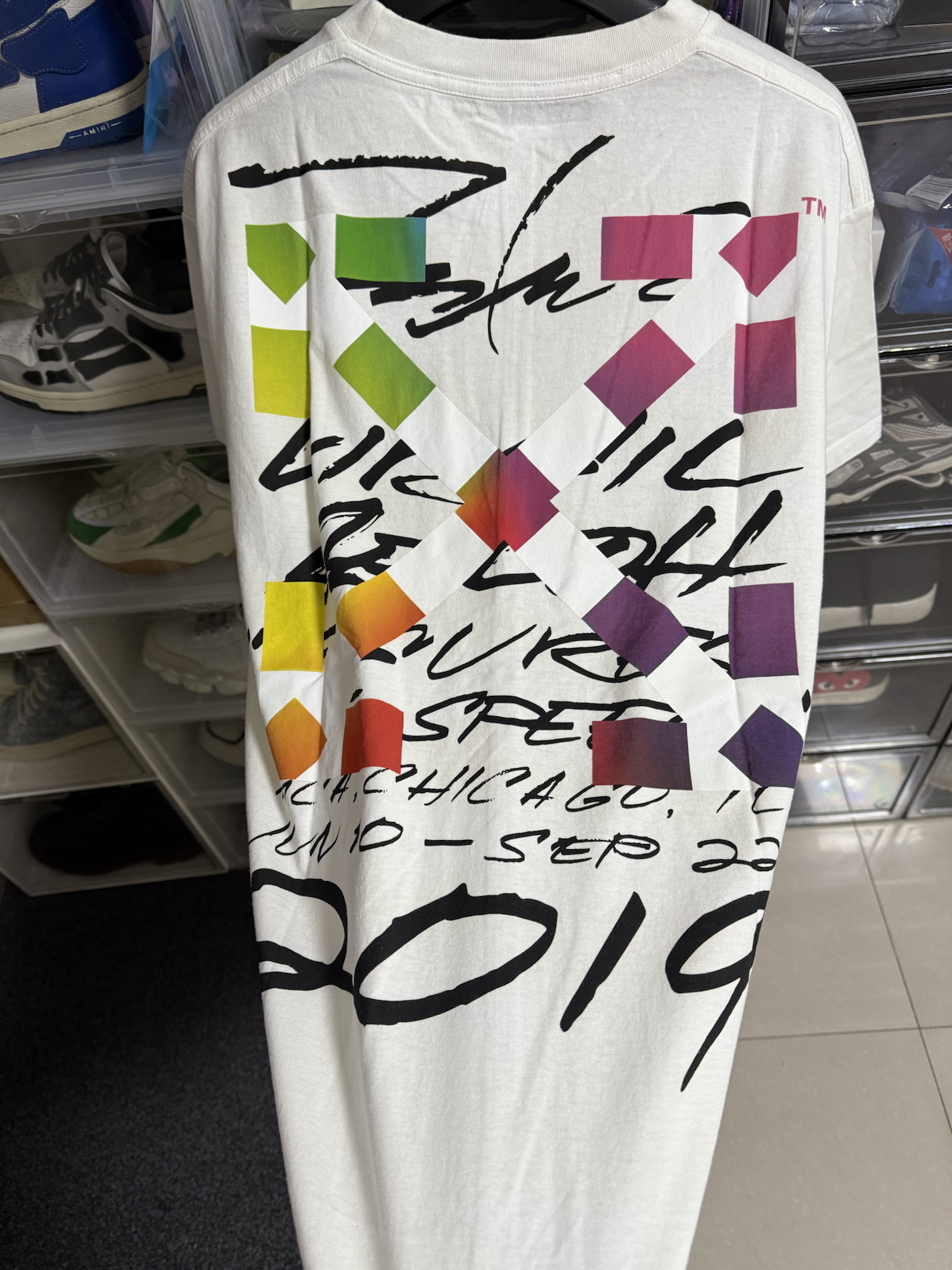 custom review-OFF-WHITE SS20 Футболка с принтом инопланетянина Мужской Белый
