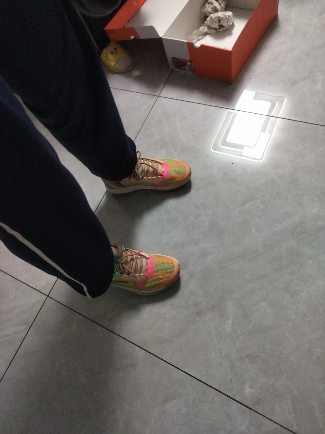 custom review-ANTA Tide 6 Slip-resistant Abrasion-resistant Low-top Баскетбольные кроссовки Мужские Желтый Оранжевый Синий