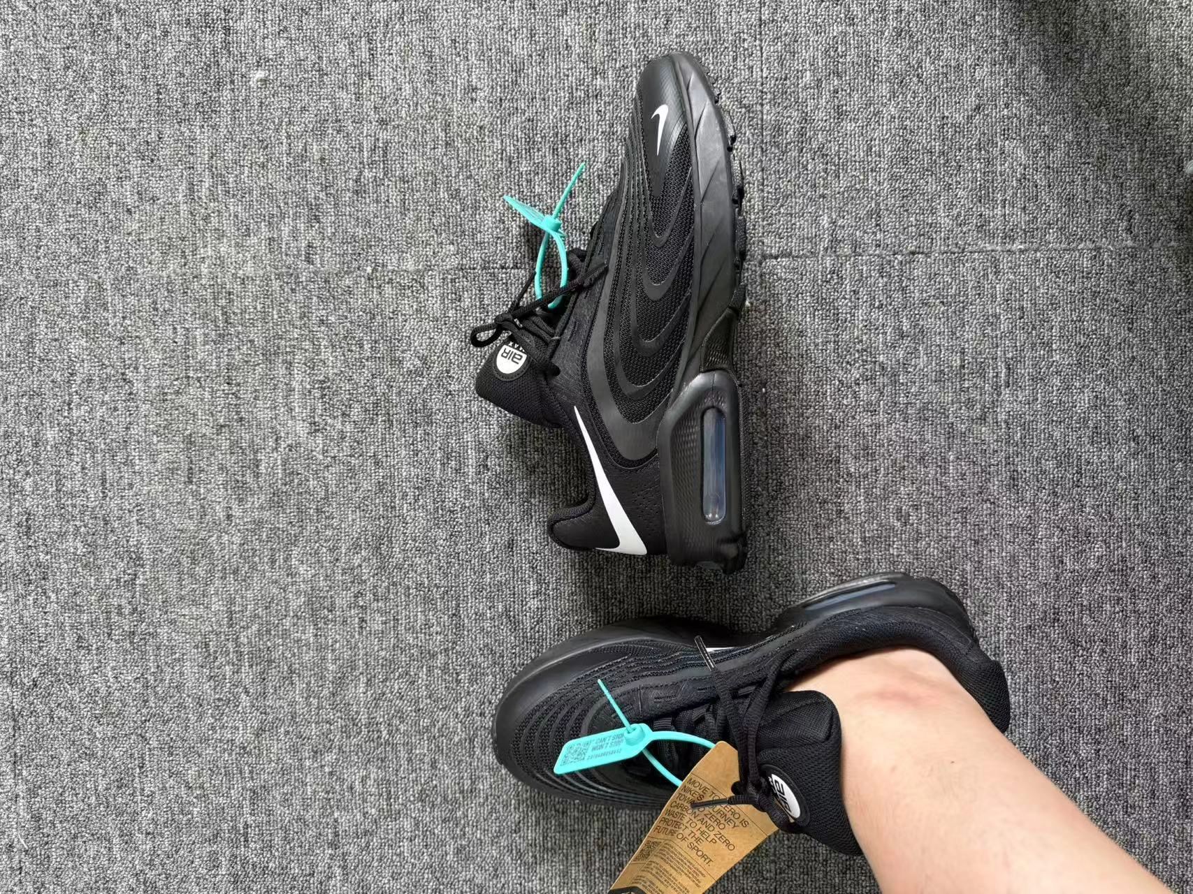 custom review-Nike Air Max Пламя Устойчивый к истиранию Низкий Топ Casual Мужской Черный