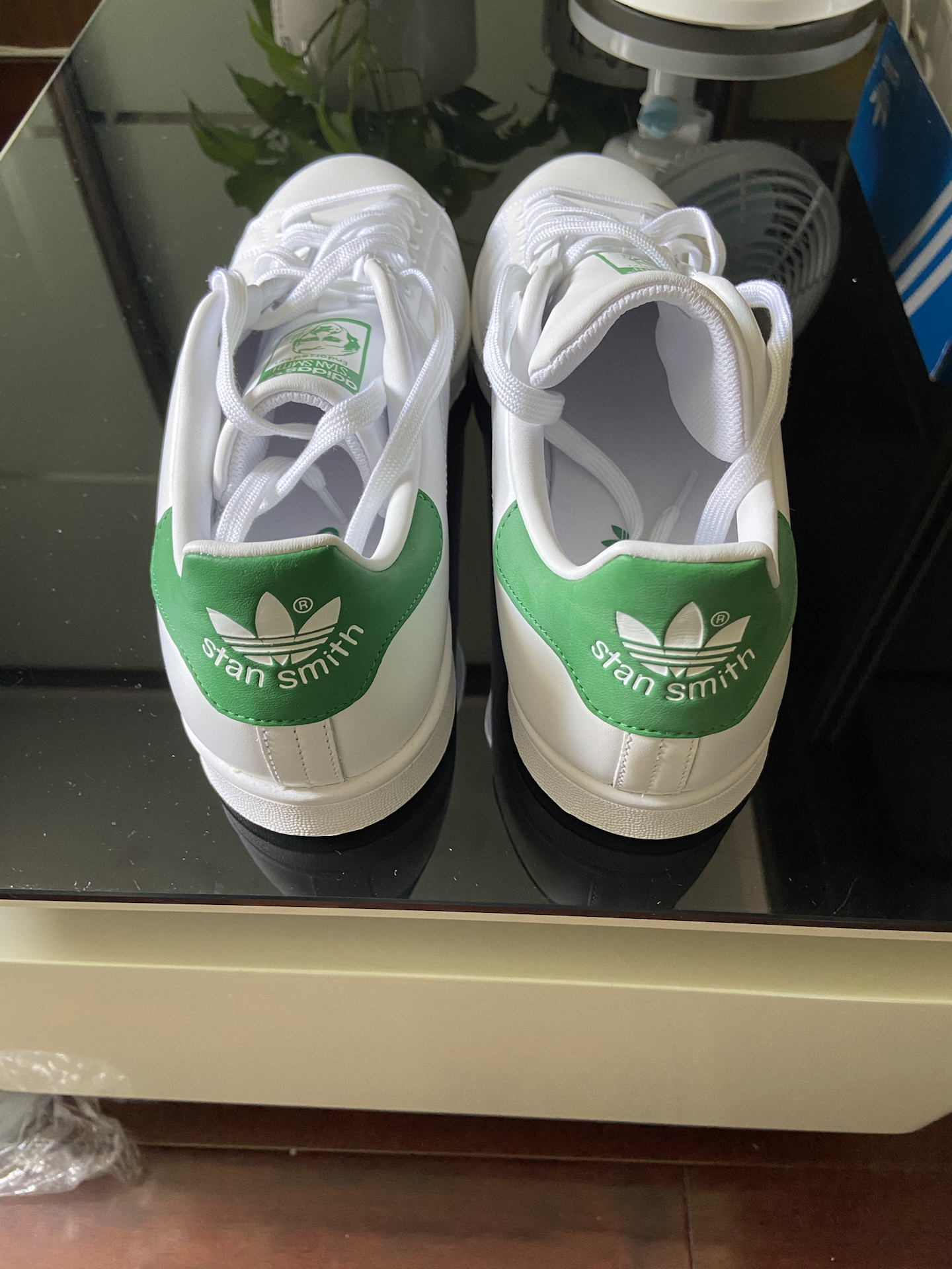 custom review-Adidas Originals Stan Smith Белый Зеленый Противоскользящий Устойчивый к Износу Легкий Низкий Топ