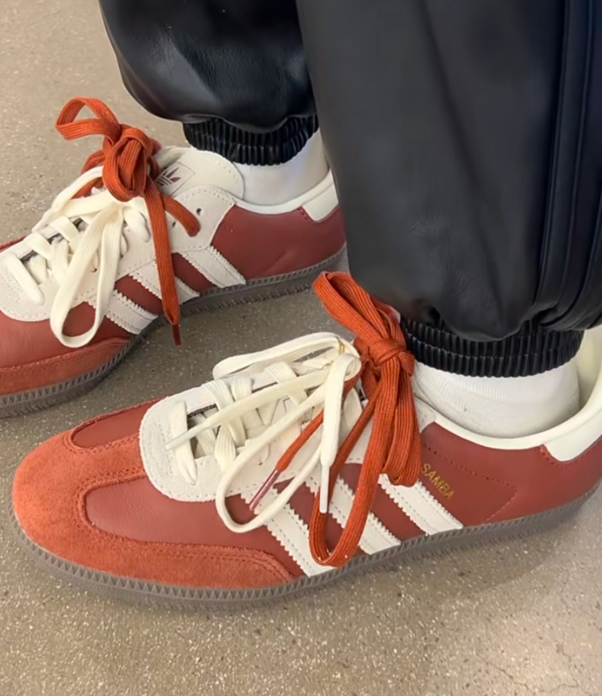 custom review-Adidas Originals SAMBA OG Устойчивые к истиранию низкие скейтборд-кроссовки унисекс красного цвета