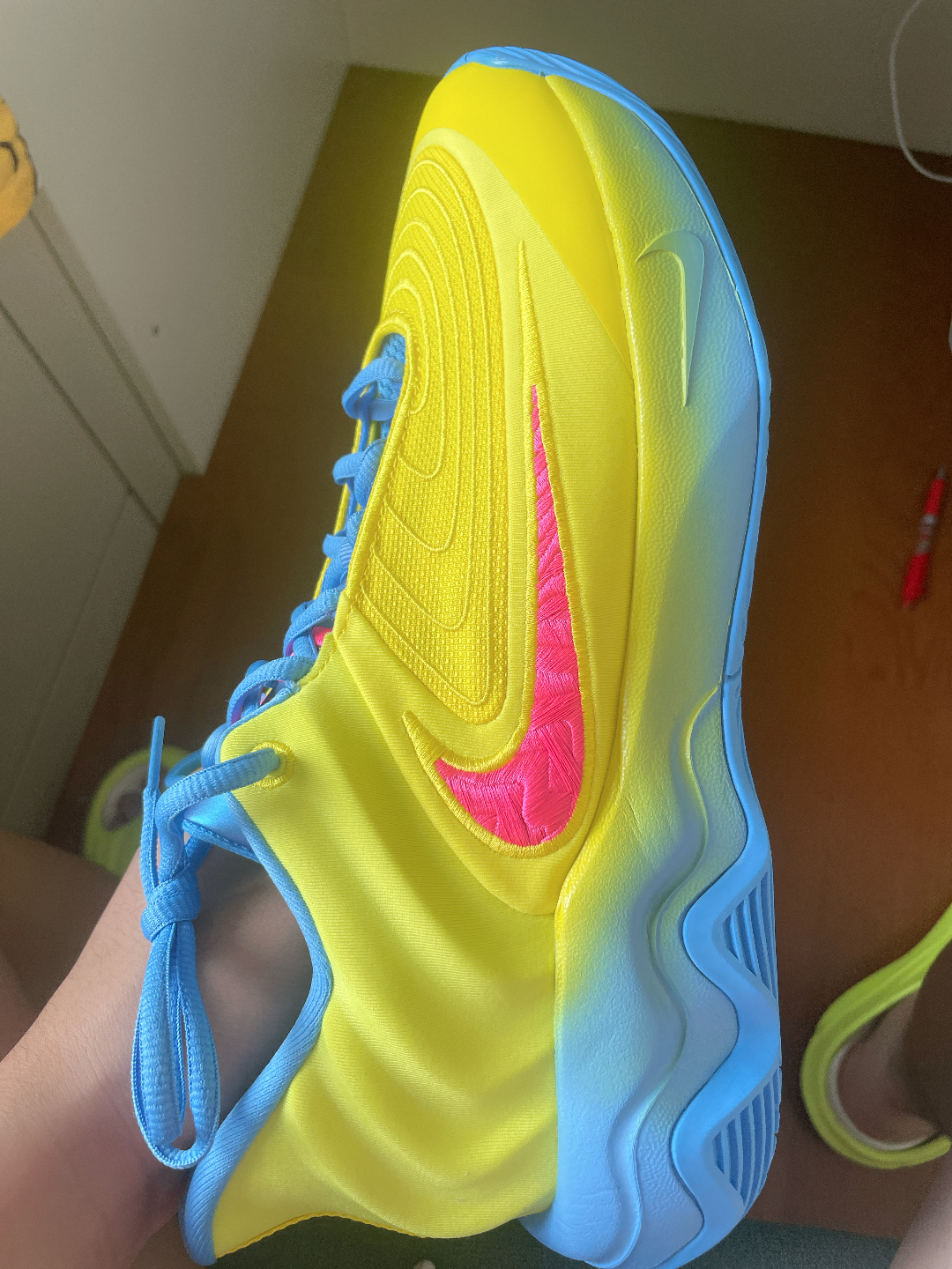 custom review-Nike Giannis Immortality 4 Slip-resistant Abrasion-resistant Low-top Basketball Shoes Men's Yellow Blue Найк Гианнис Immortality 4 Противоскользящие Устойчивые к истиранию Низкие Баскетбольные Кроссовки Мужские Желтый Синий