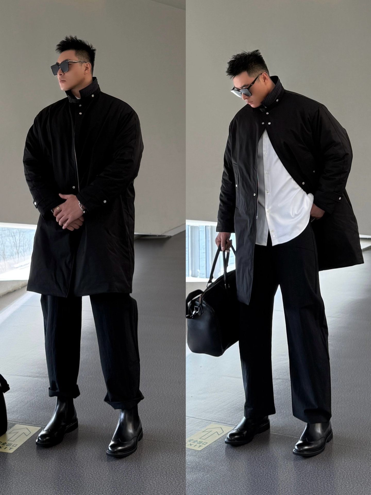 black复古休闲夹克穿搭
🧥
上身一件复古日系风衣外套
整体是偏宽松