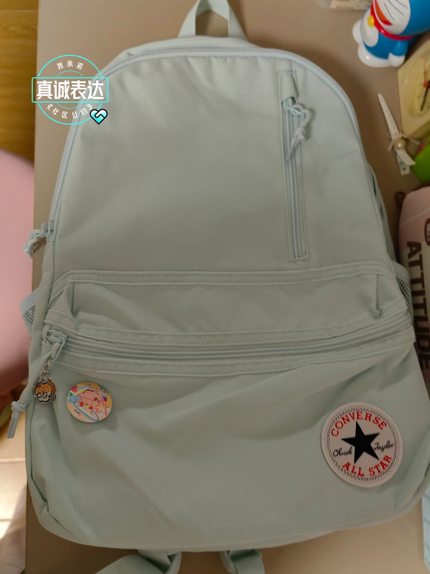 匡威书包天青色,美到断货了的学生党必备书包!