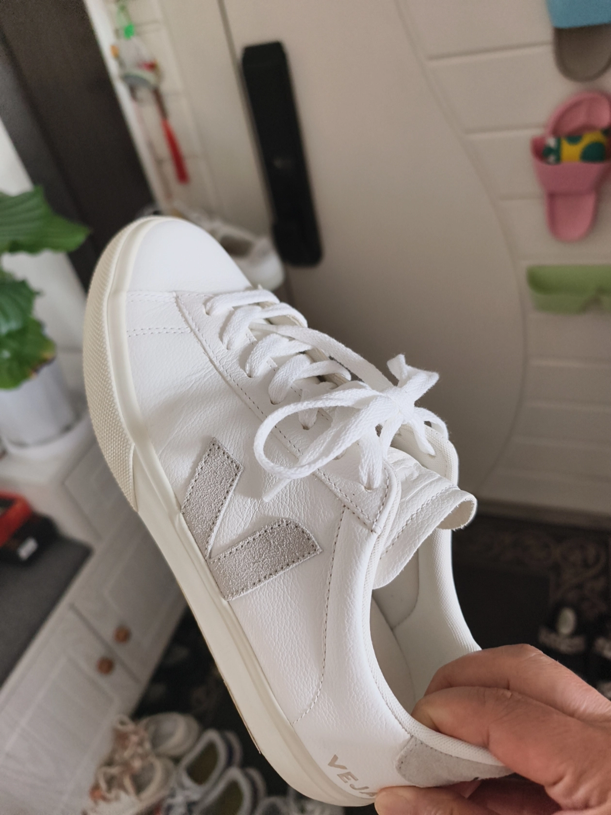 custom review-VEJA Campo Классический Низкий Топ Стильный Скейтбординг Унисекс Белый Серый