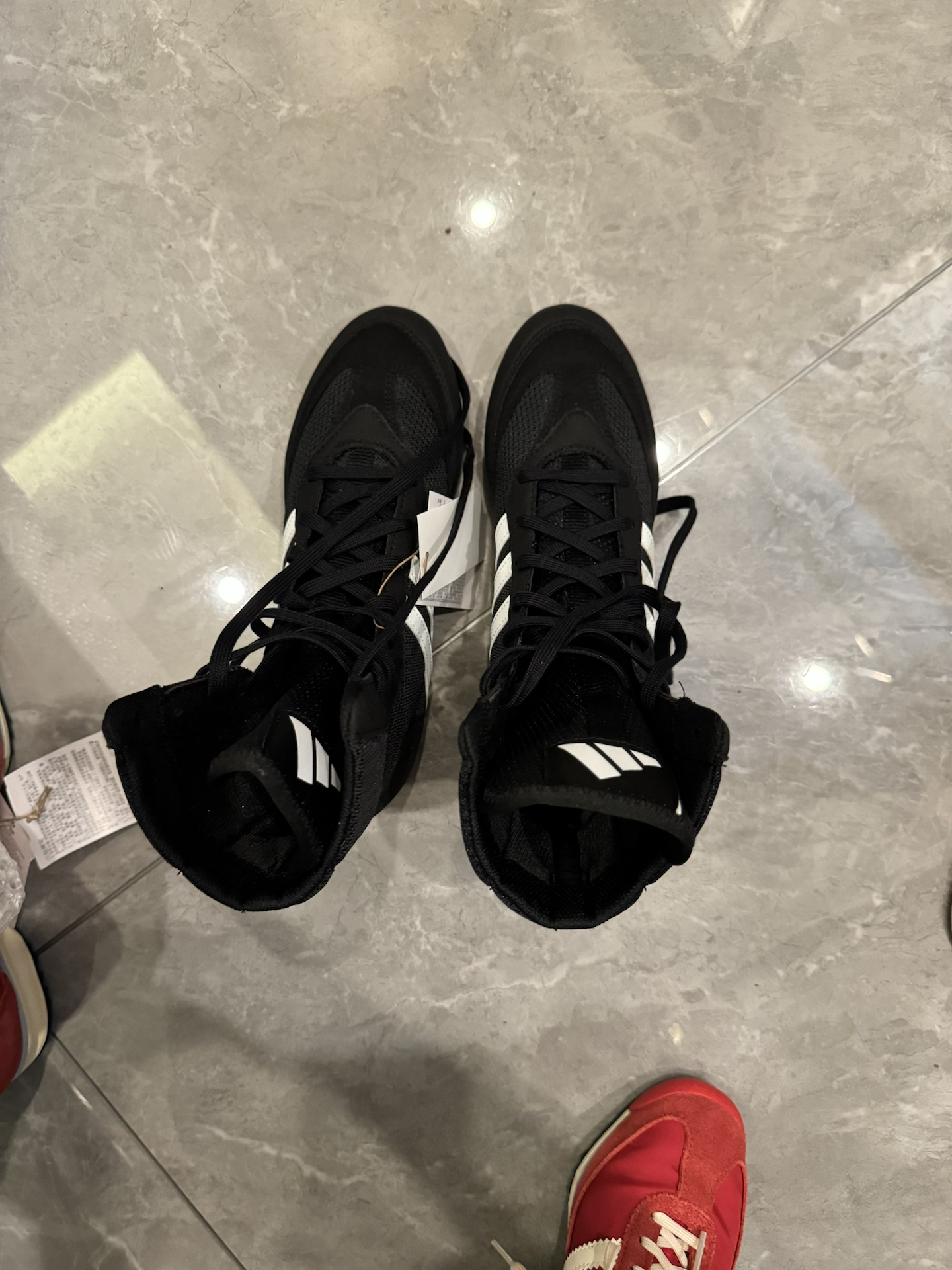 custom review-Adidas Box Hog 2,0 Удобные высокие кроссовки для тренировок унисекс угольно-черные