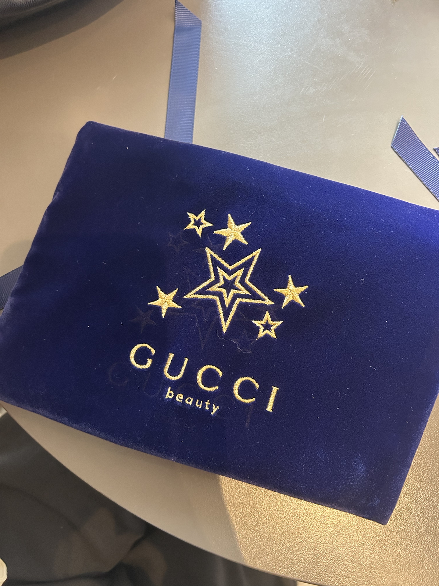 custom review-GUCCI Синий Шнур Косметика Сумка для хранения