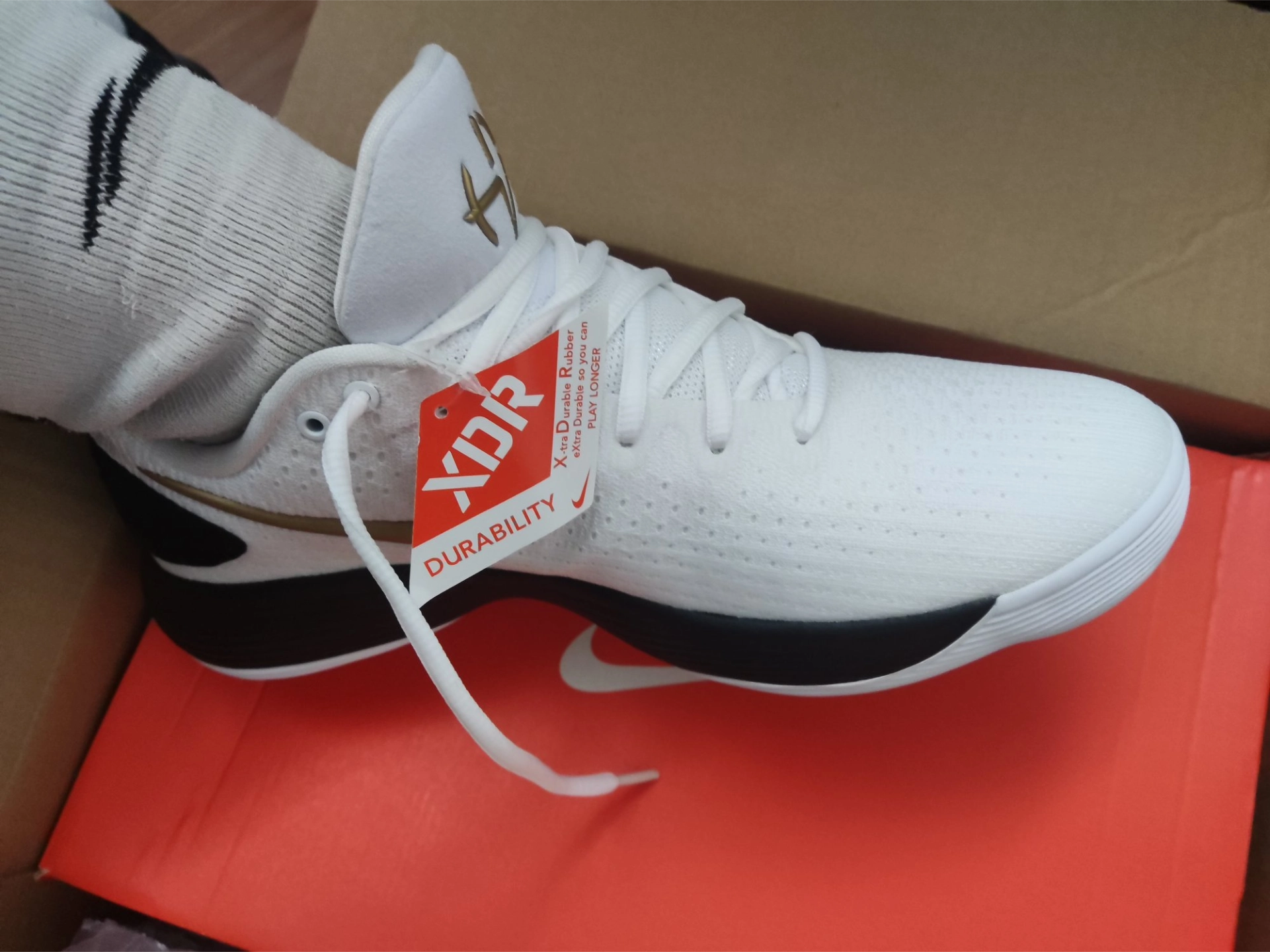 custom review-nike Hyperdunk 2017 Slip-resistant Abrasion-resistant Low-top Баскетбольные кроссовки Мужские Белые