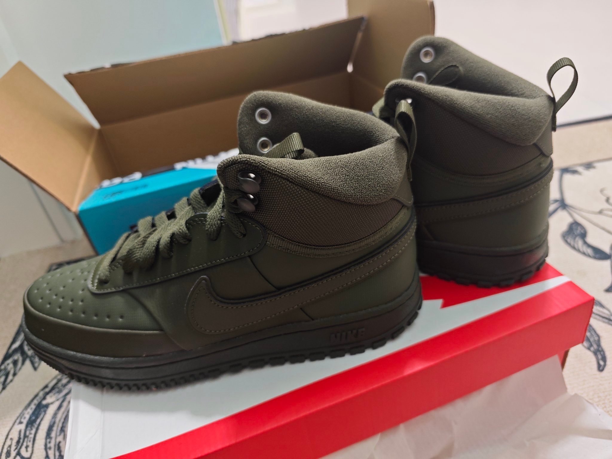 custom review-Nike Court Vision Mid Топ Скейтборд Кроссовки Мужские Оливково-Зеленые