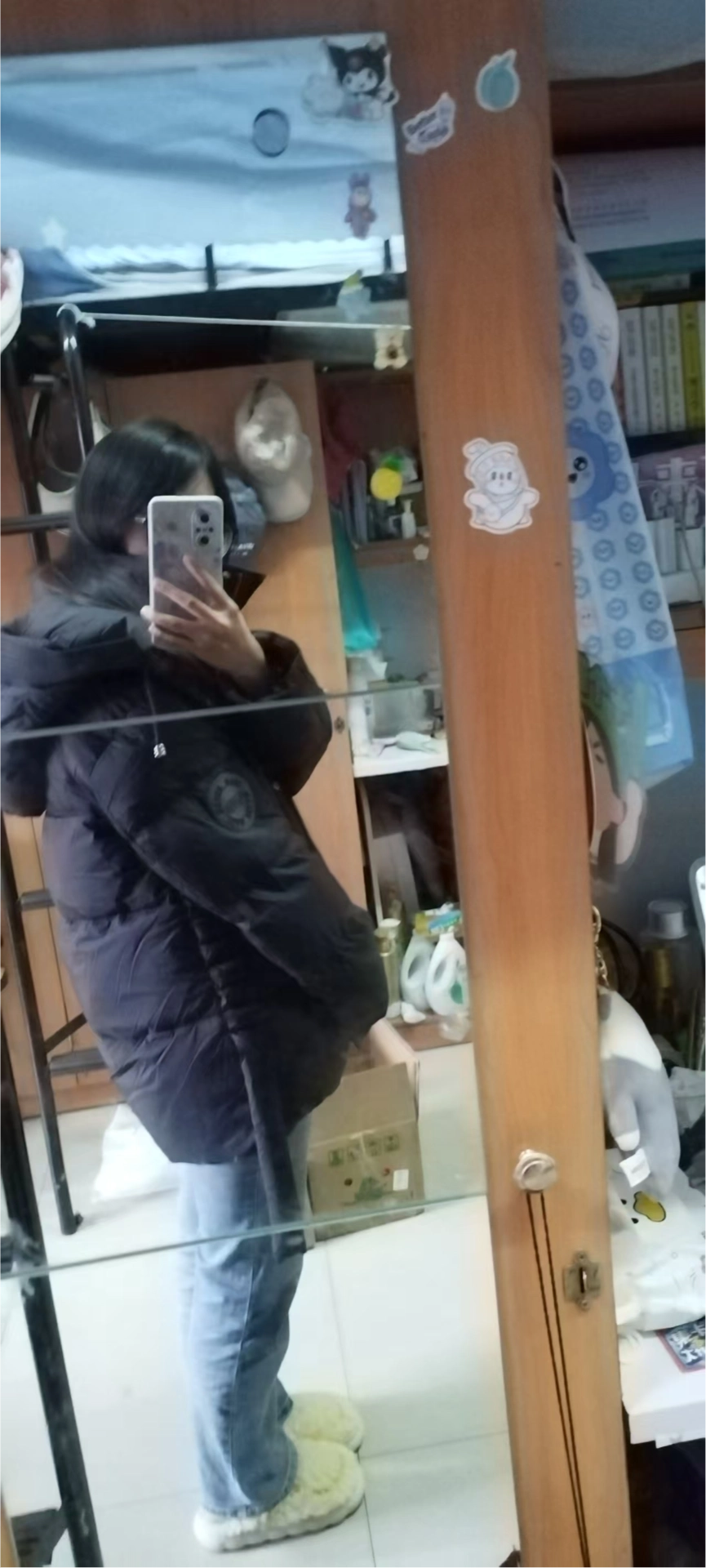 custom review-SIBAISHE Пуховик Женский Черный